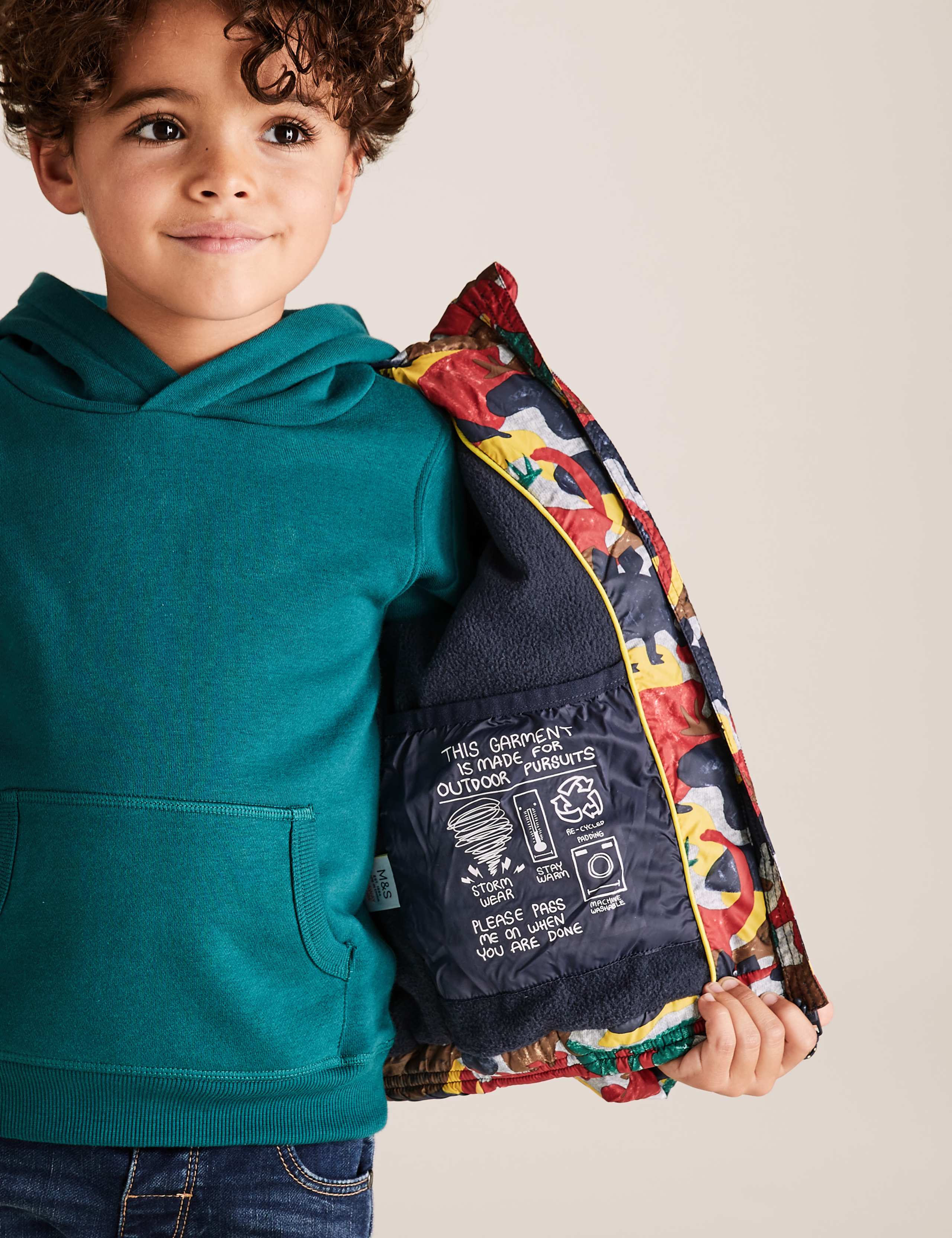 Stormwear™ Dinosaur Print Padded Jacket (2-7 Yrs) 5 of 5