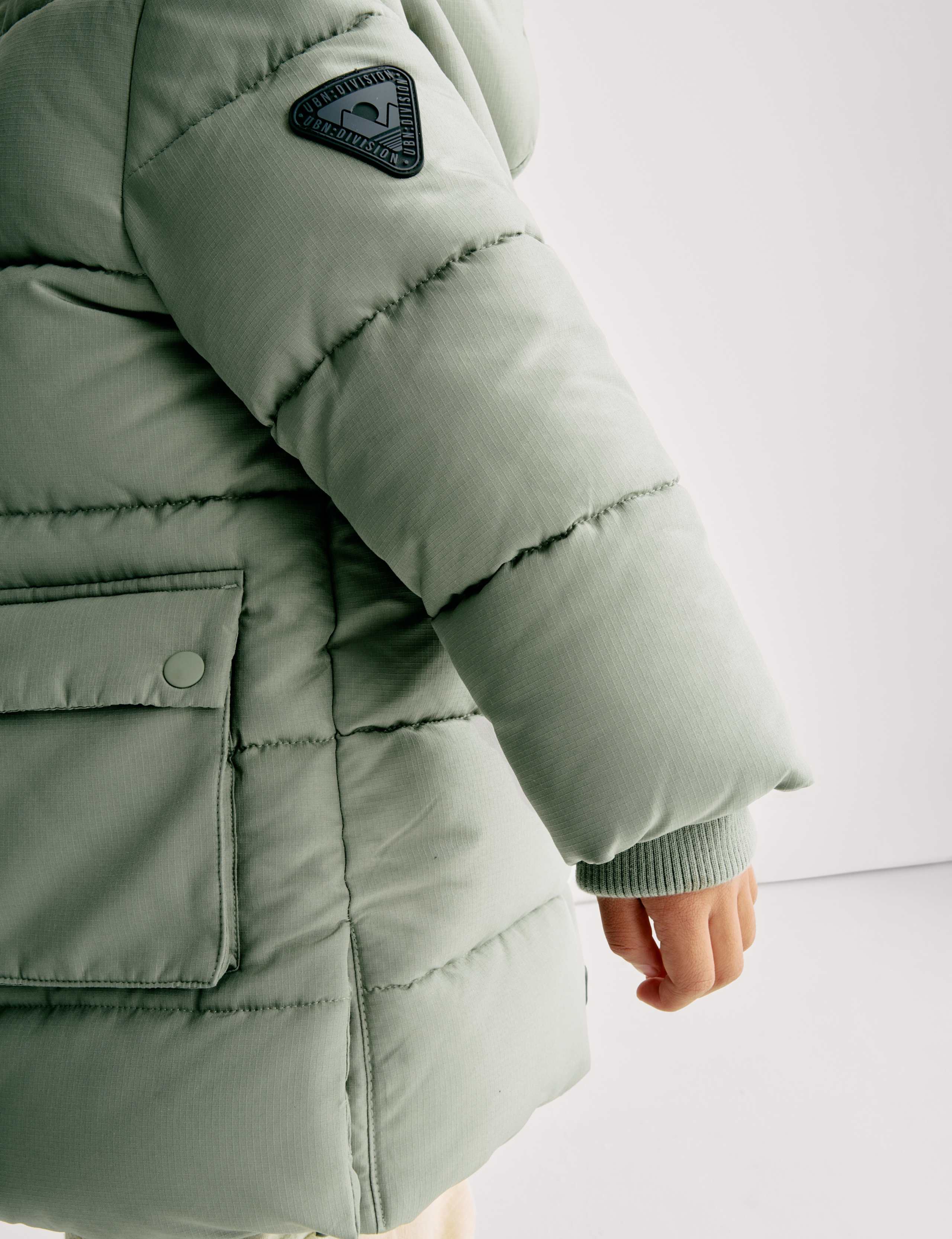 Longline Padded Hooded Coat (2-8 Yrs) 7 of 8