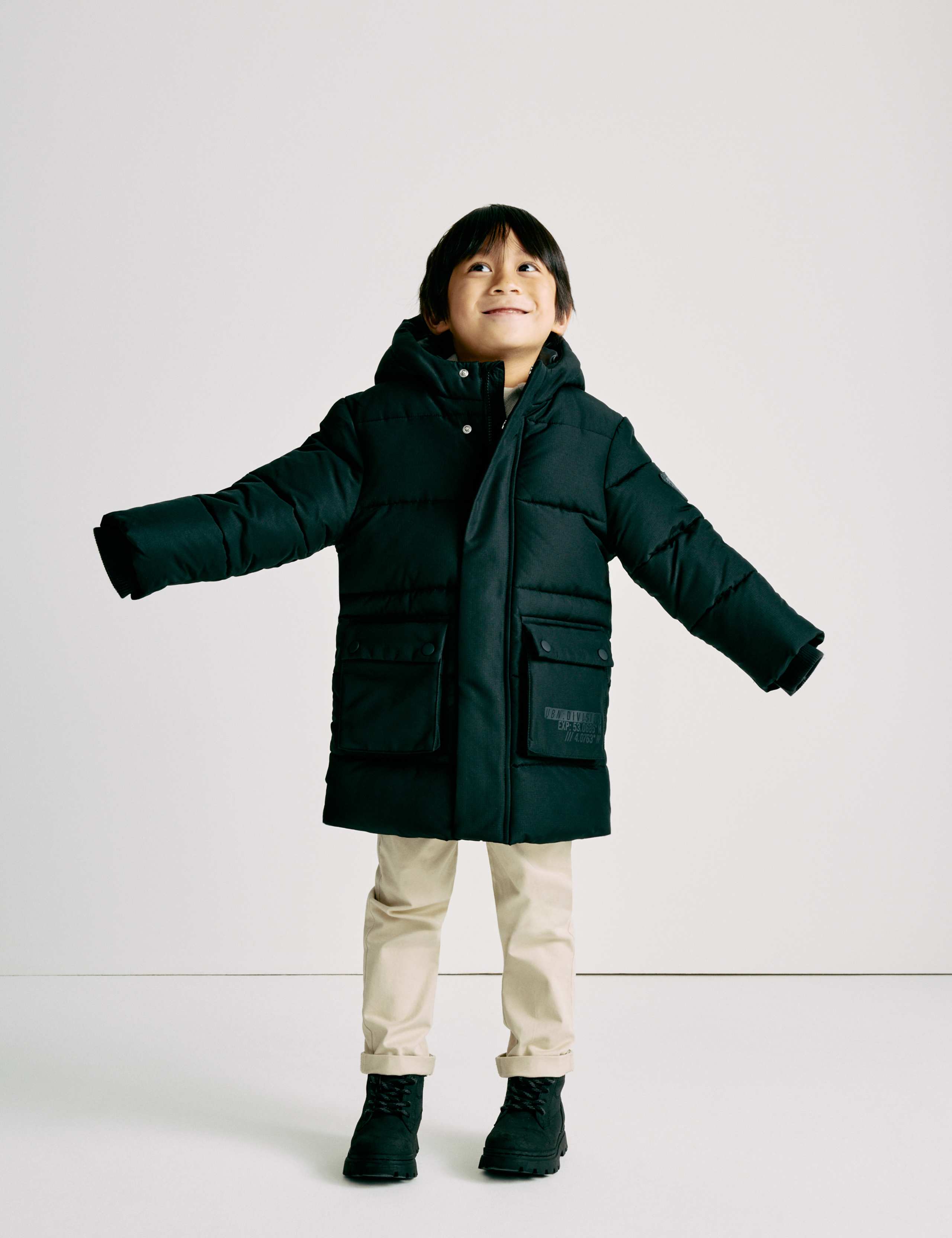 Longline Padded Hooded Coat (2-8 Yrs) 7 of 8