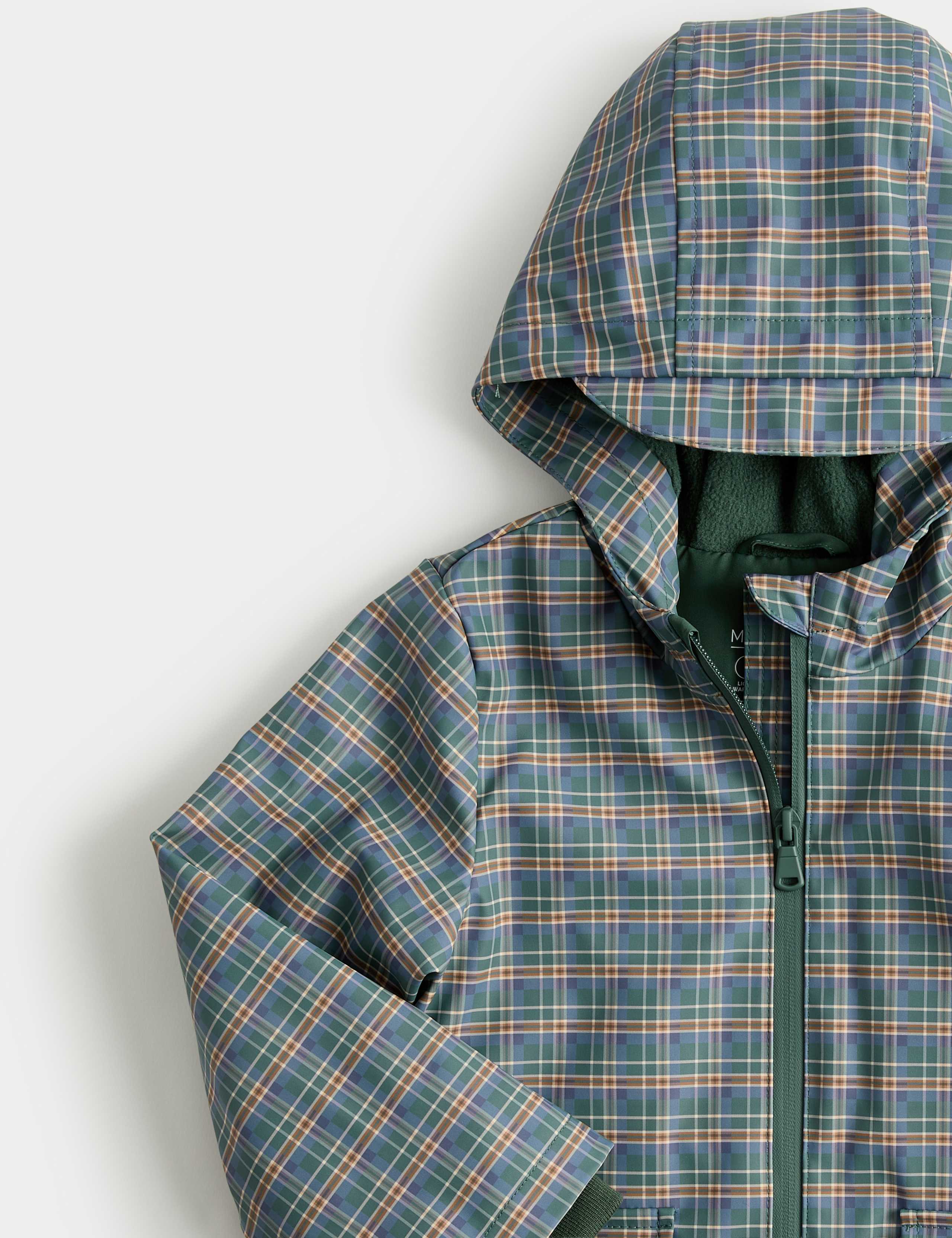 Lightweight Hooded Checked Fisherman Jacket (2-8 Yrs) 2 of 3
