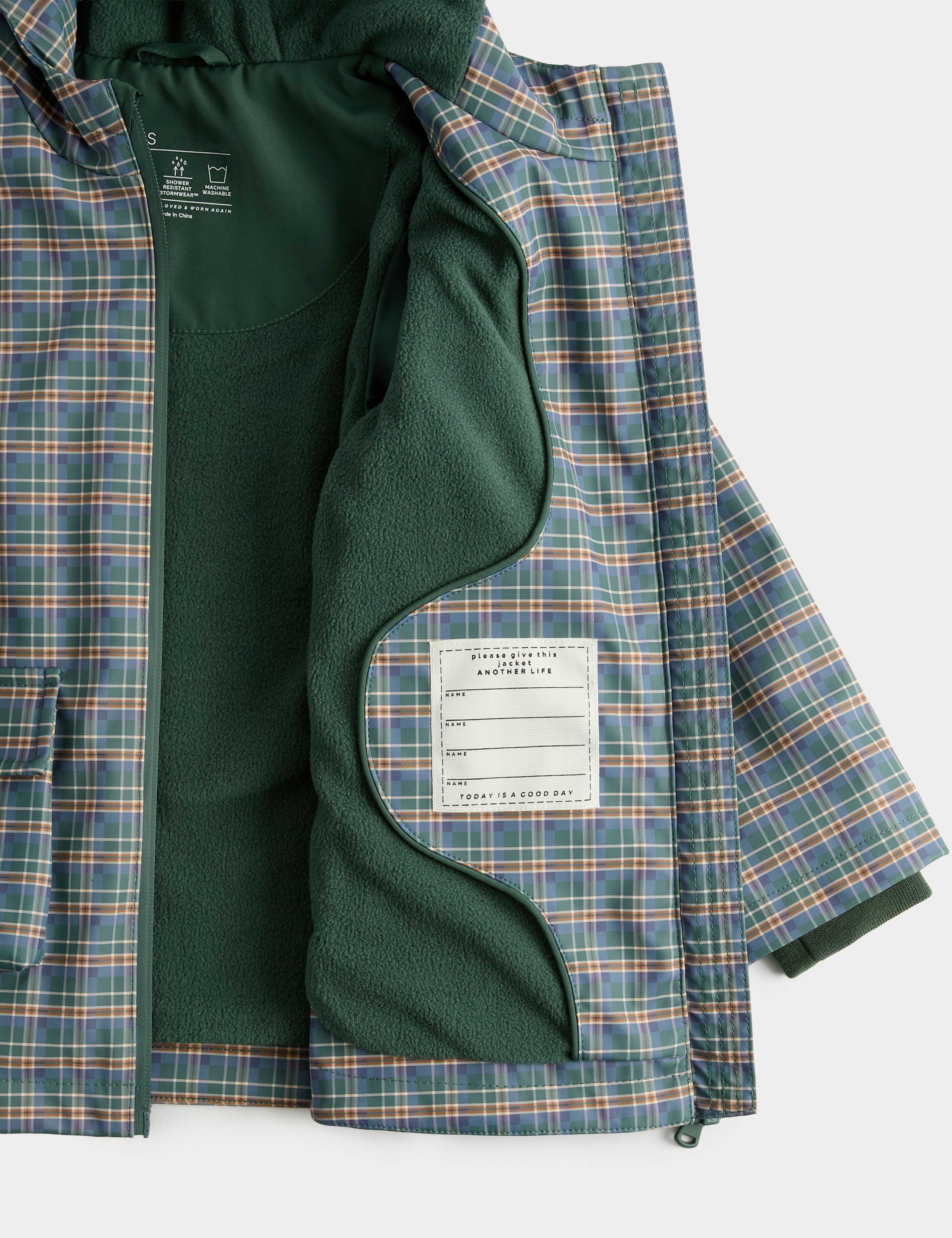 Lightweight Hooded Checked Fisherman Jacket (2-8 Yrs) 3 of 3