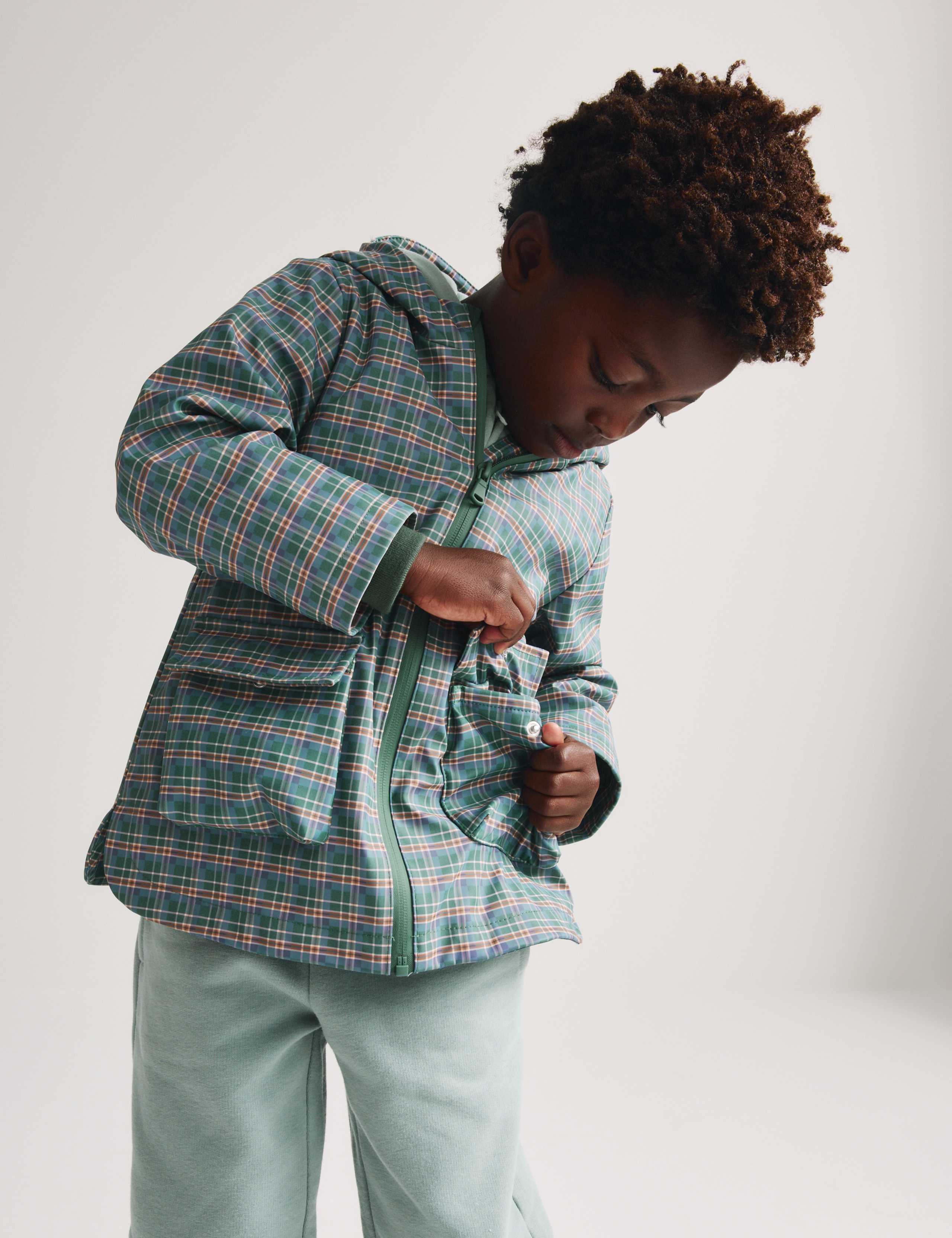 Lightweight Hooded Checked Fisherman Jacket (2-8 Yrs) 7 of 7