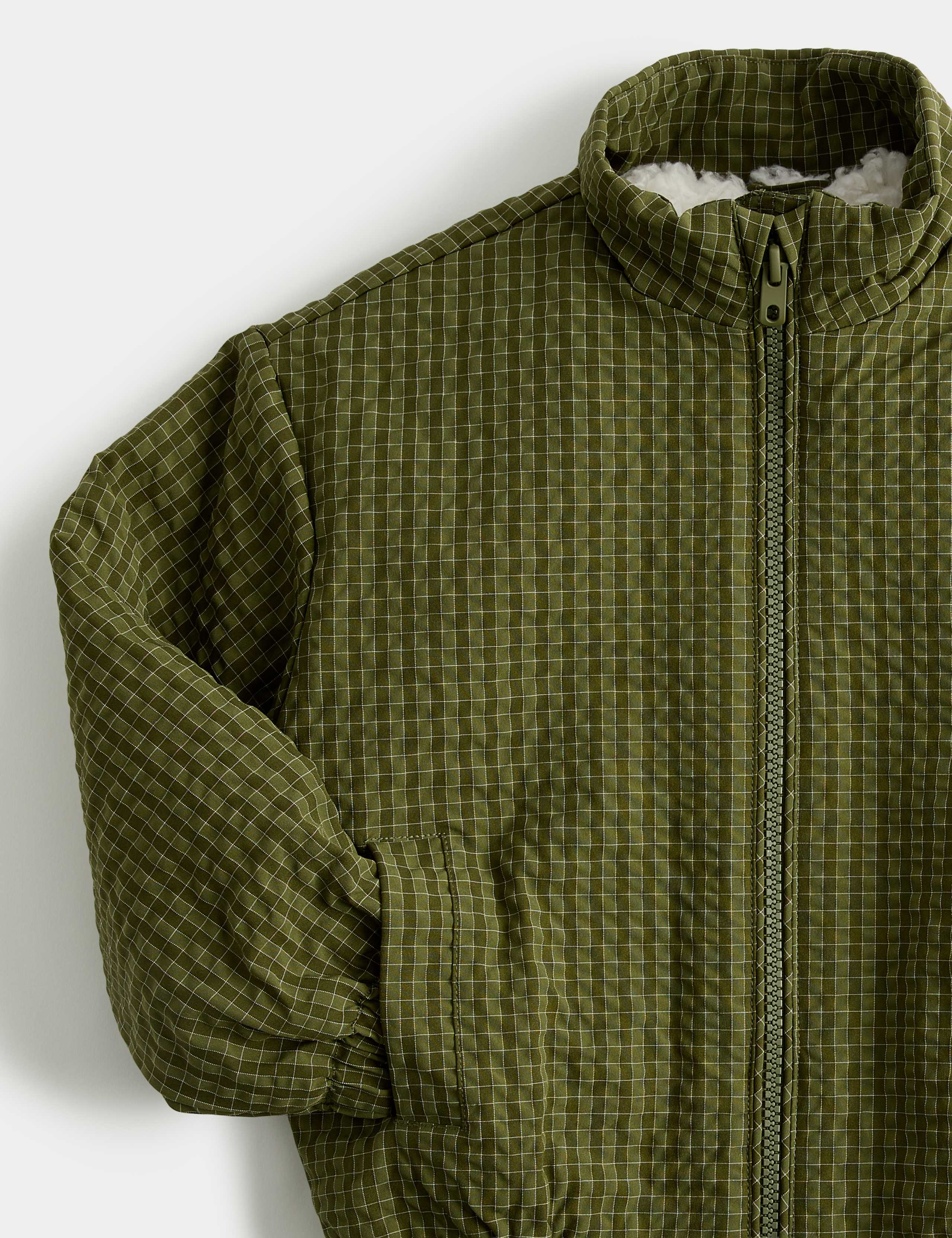 Checked Borg Lined Bomber Jacket (2-8 Yrs) 3 of 3