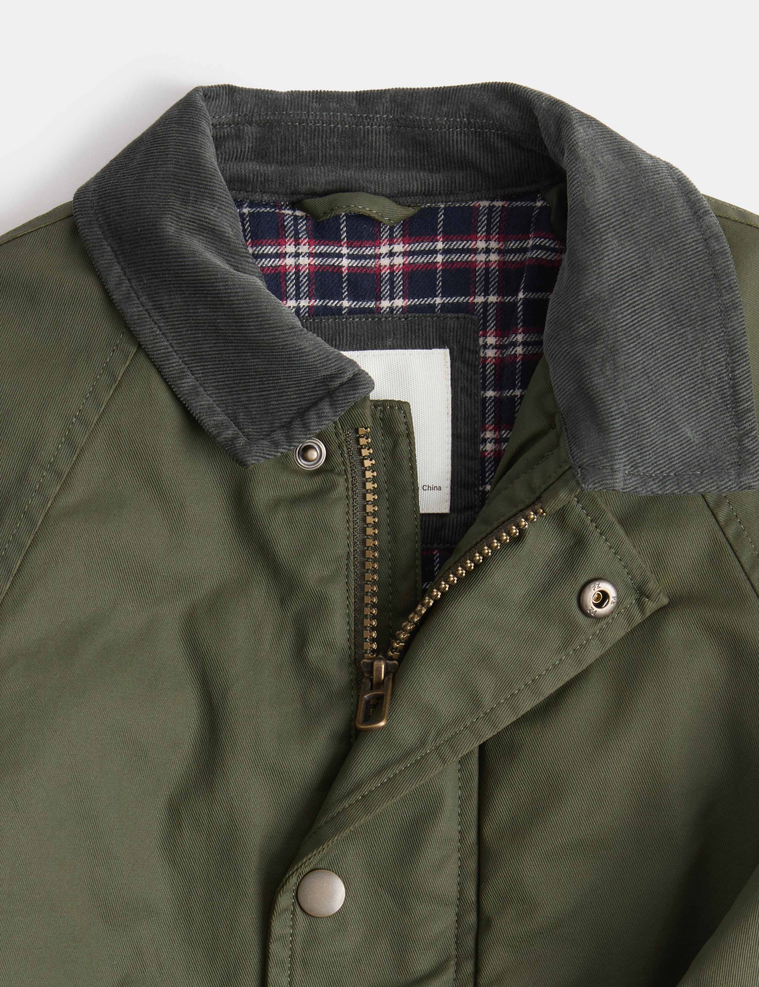 Pure Cotton Wax Jacket With Corduroy Collar 2 of 3