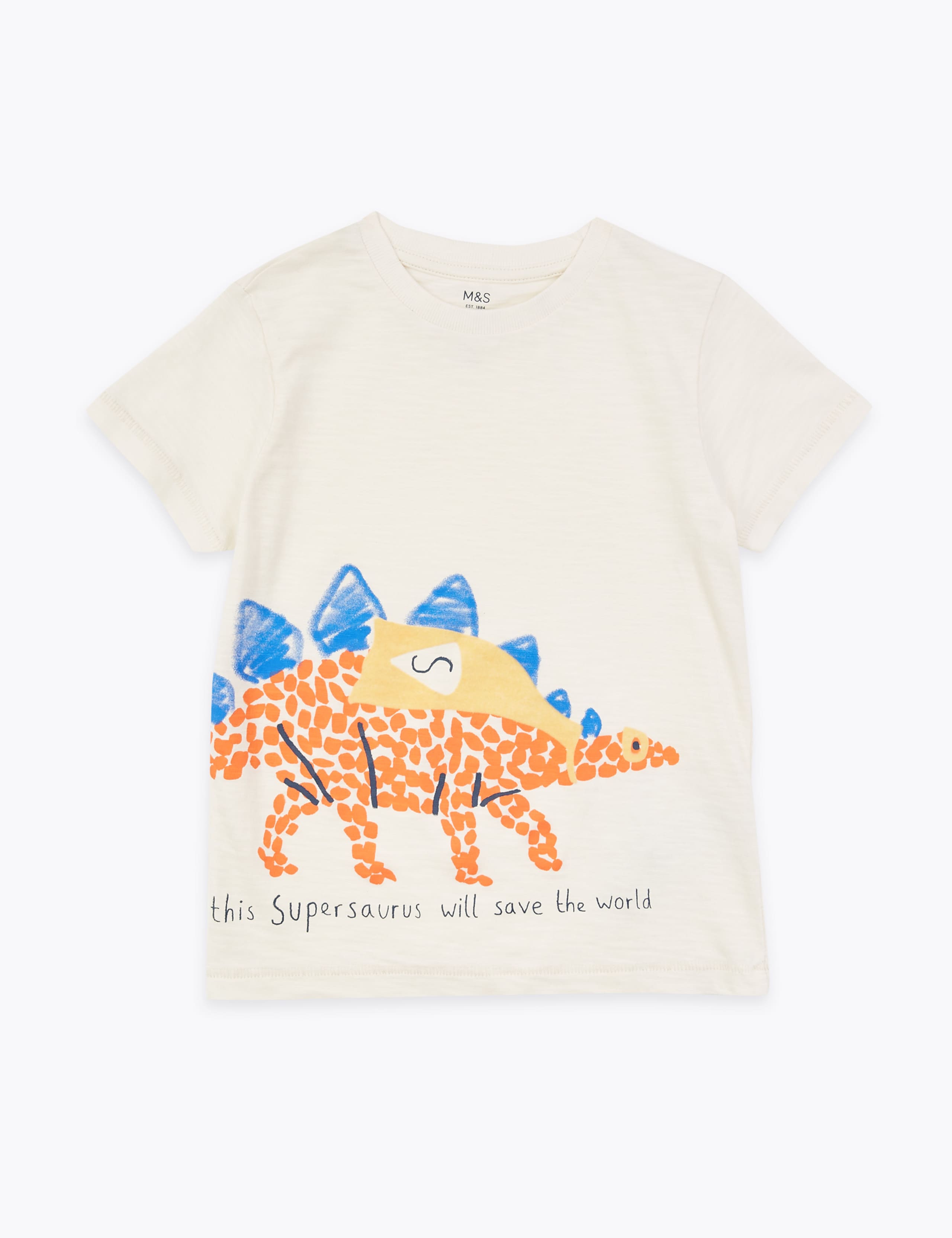 Cotton Dinosaur Print T-Shirt (2-7 years) 2 of 4