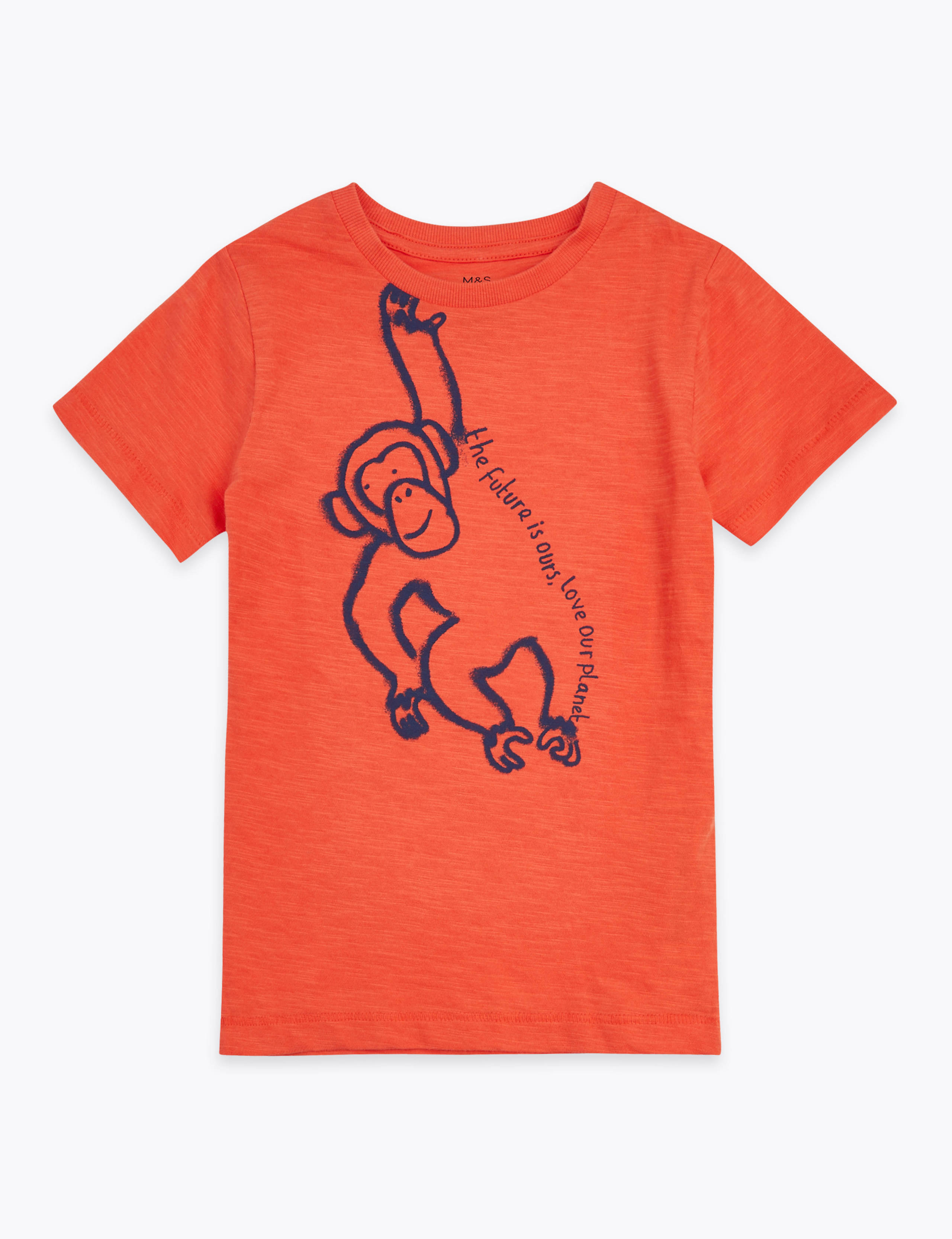 Cotton Monkey Print T-Shirt (2-7 Years) 2 of 4