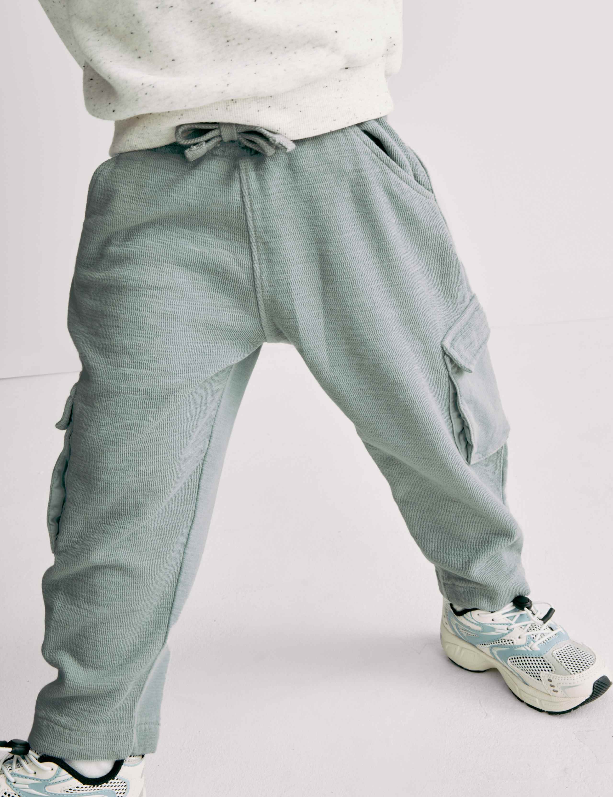 Pure Cotton Textured Cargo Trousers (2-8 Yrs) 1 of 7