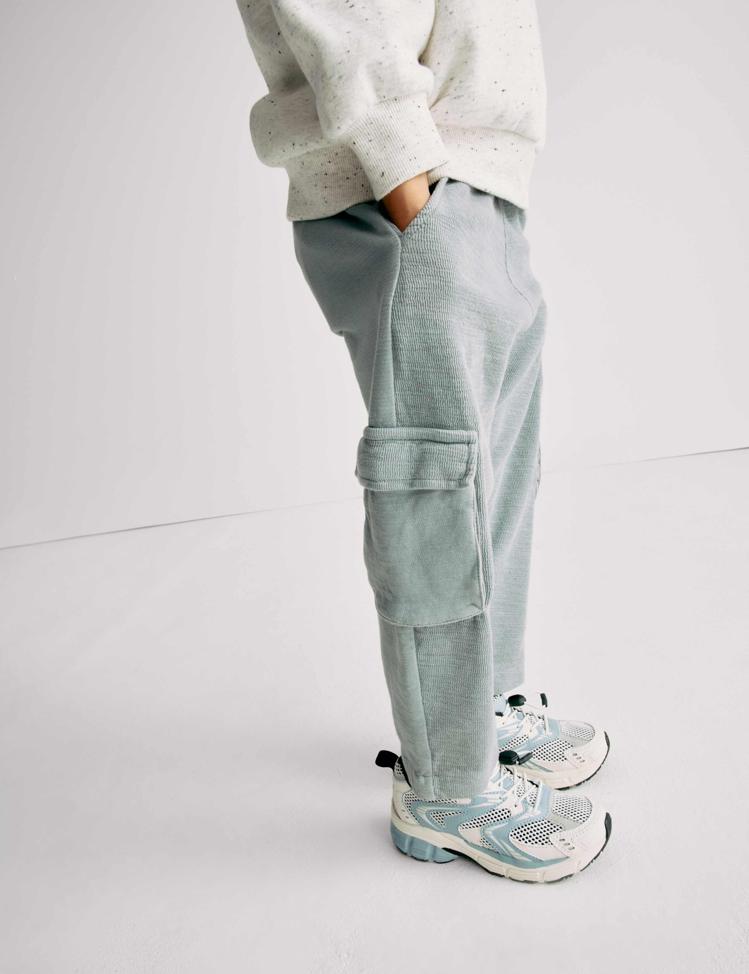 Pure Cotton Textured Cargo Trousers (2-8 Yrs) 4 of 7