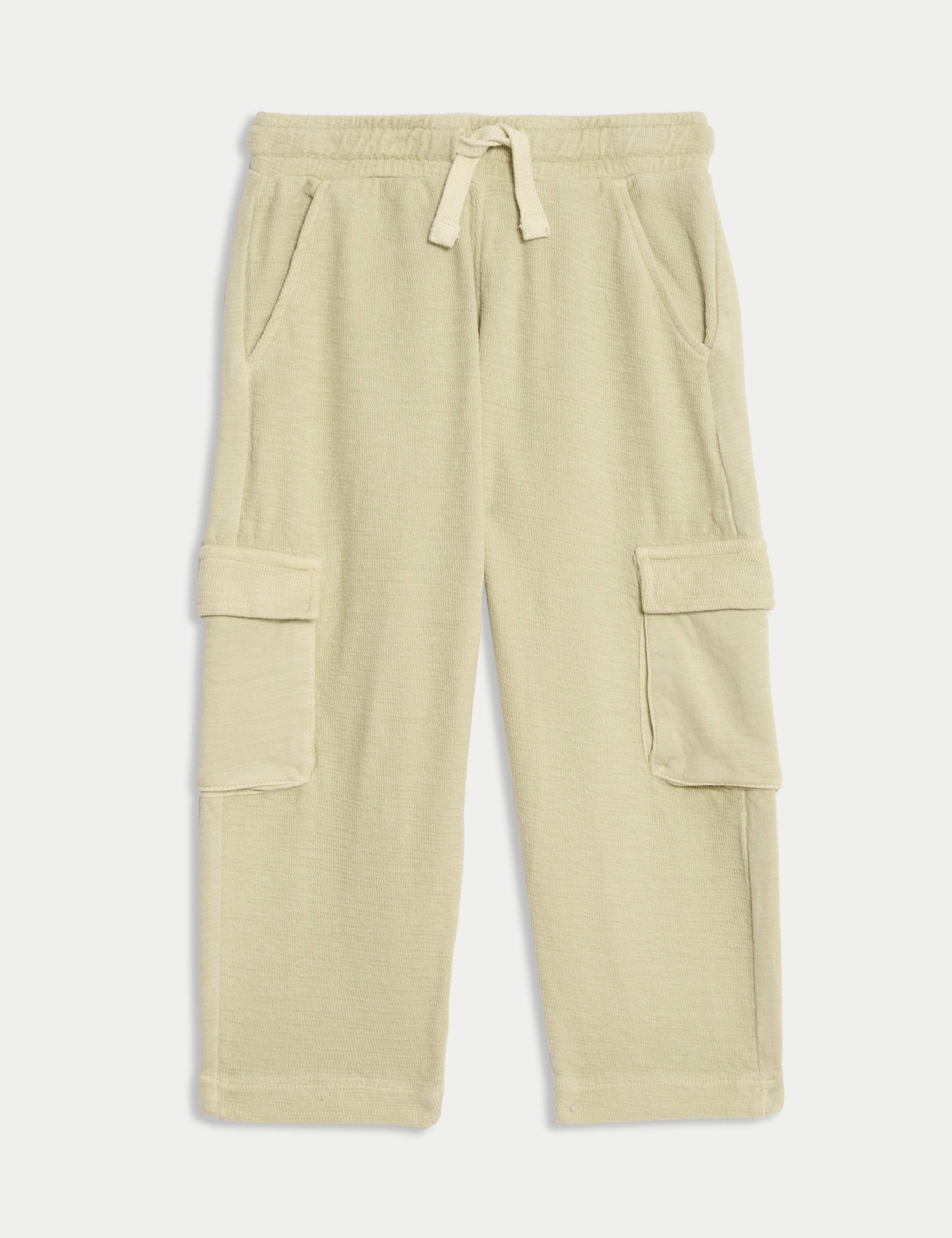 Pure Cotton Textured Cargo Trousers (2-8 Yrs) 2 of 7