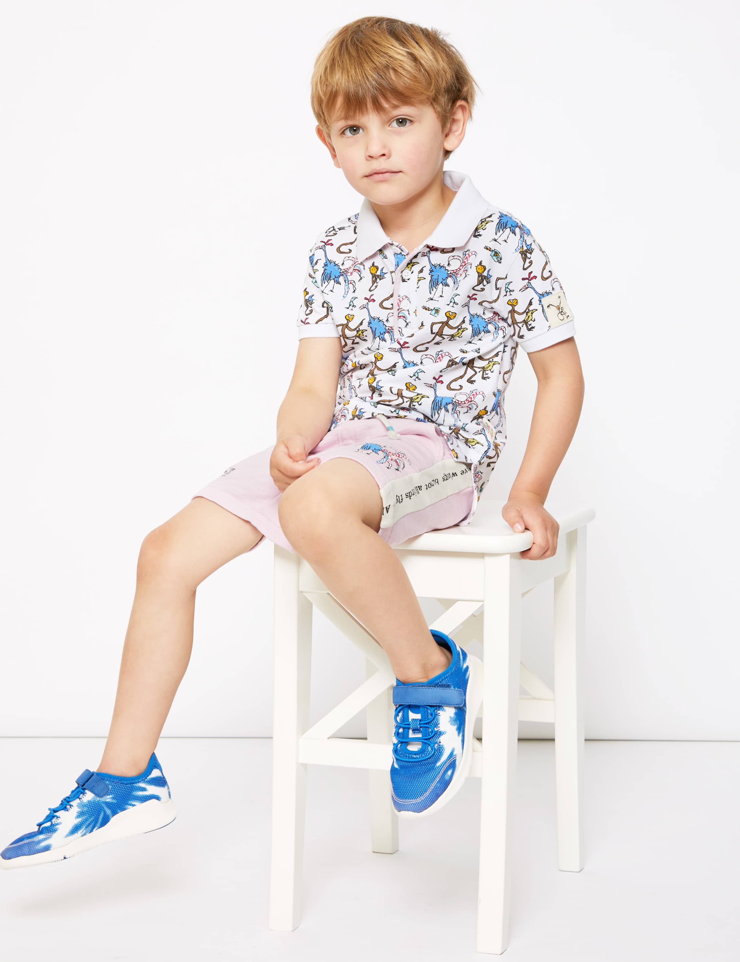 Roald Dahl™ & NHM™ Monkey Polo Shirt (2-7 Yrs) 1 of 4