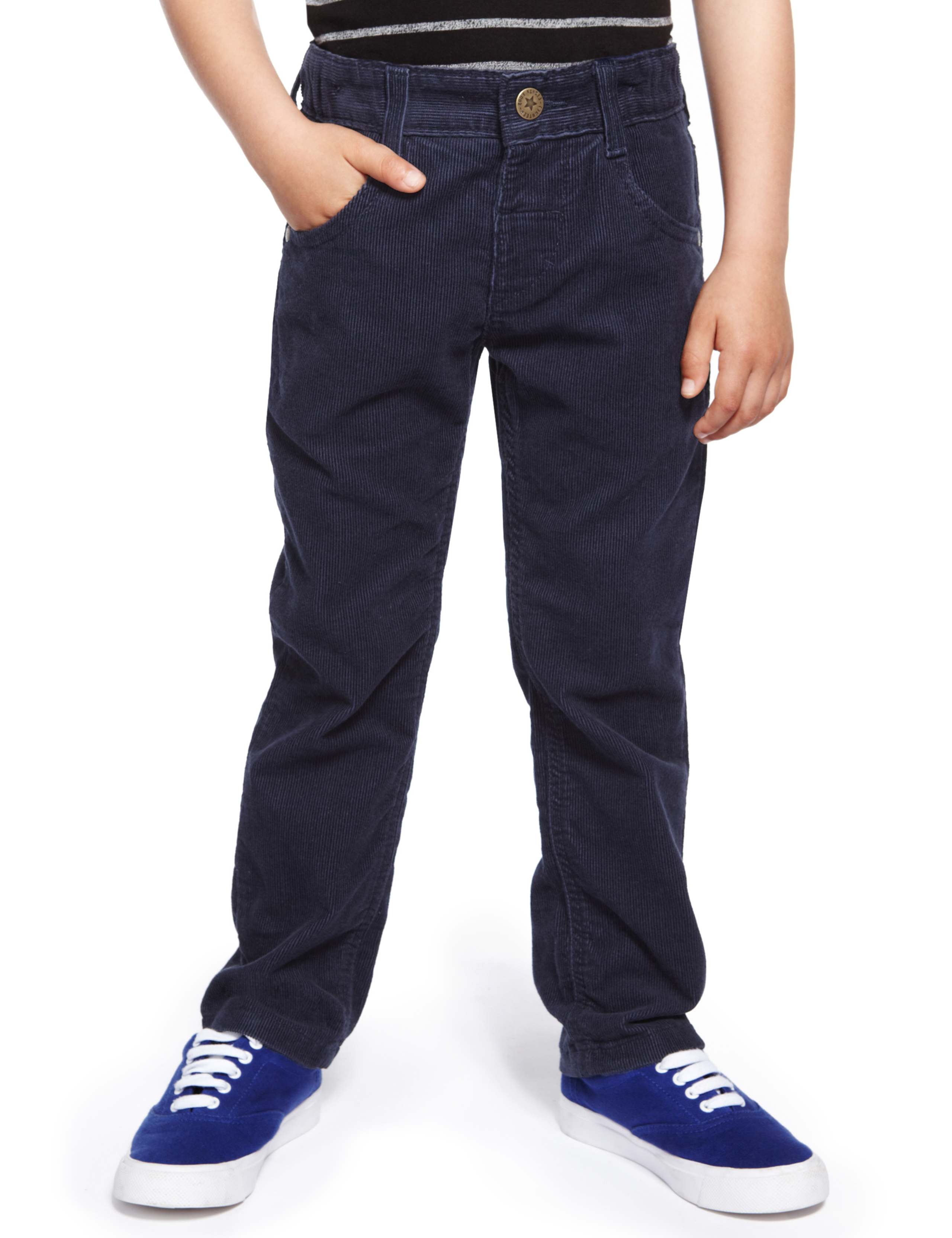 Pure Cotton Adjustable Waist Corduroy Trousers 1 of 6