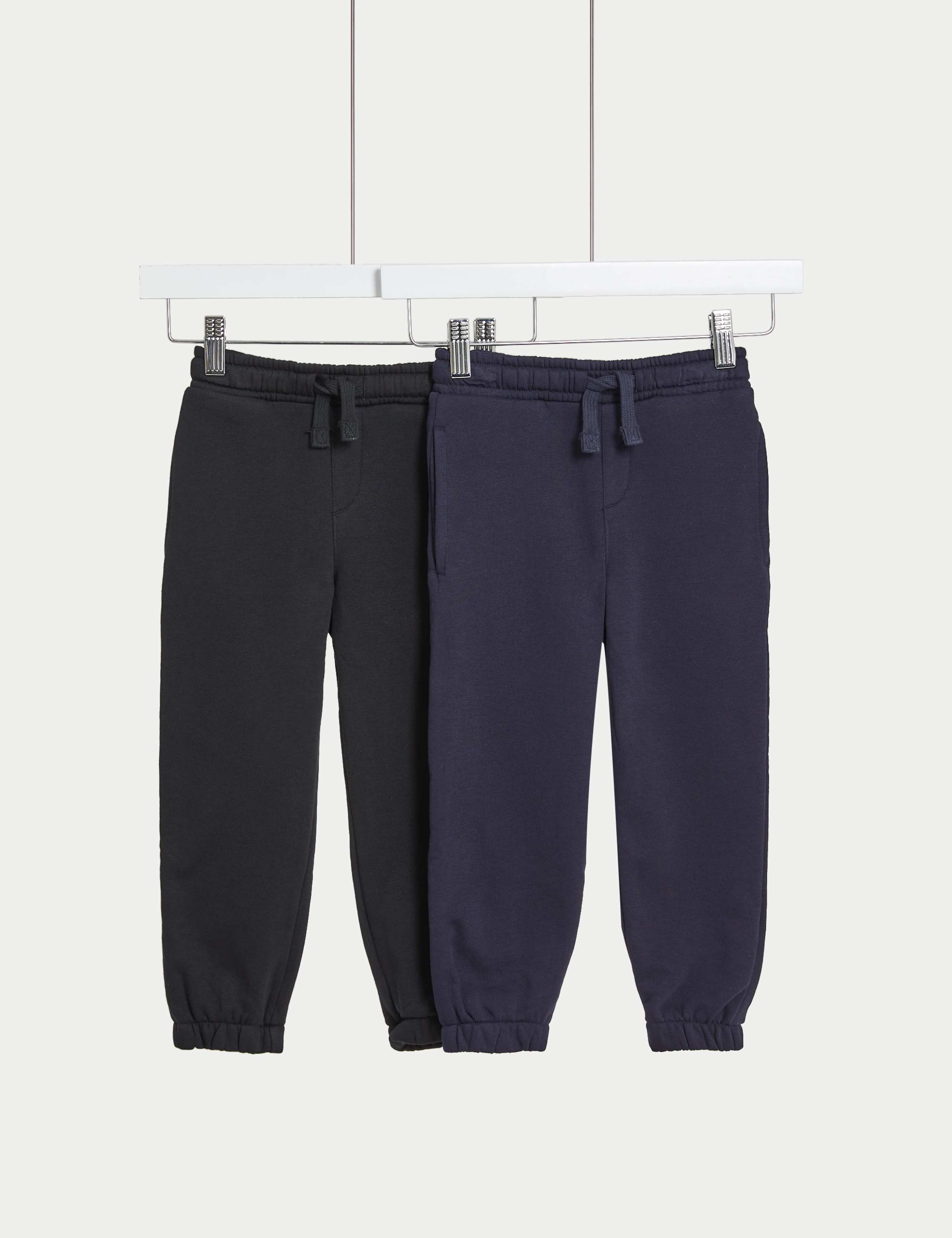 2 Pack Cotton Rich Joggers (2-8 Yrs) 1 of 4