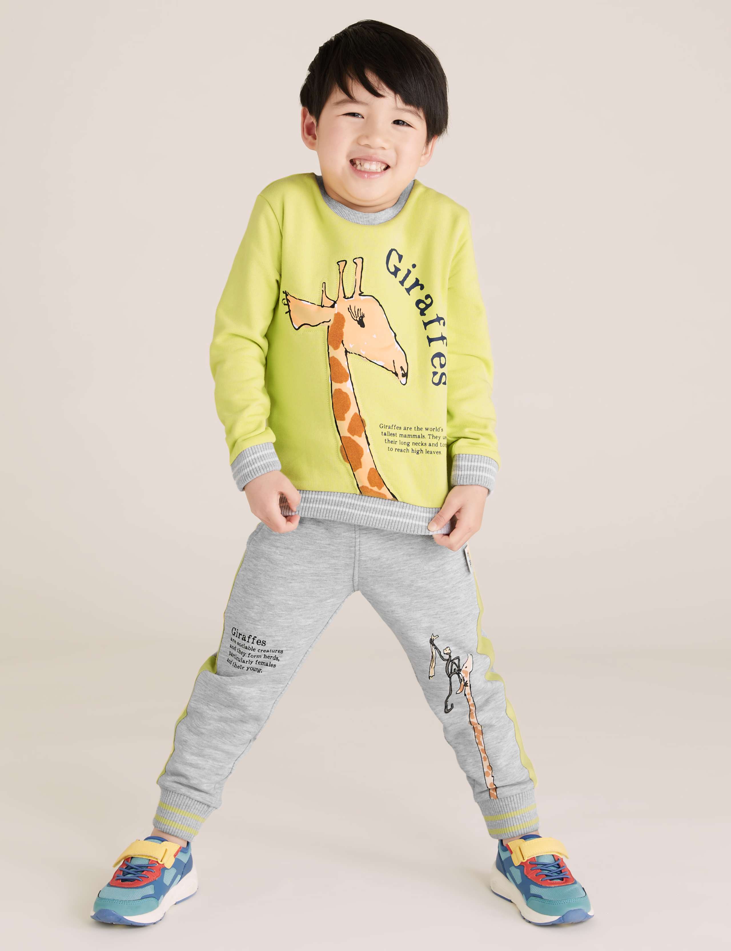 Roald Dahl™ & NHM™ Giraffe Cotton Joggers (2-7 Yrs) 3 of 7