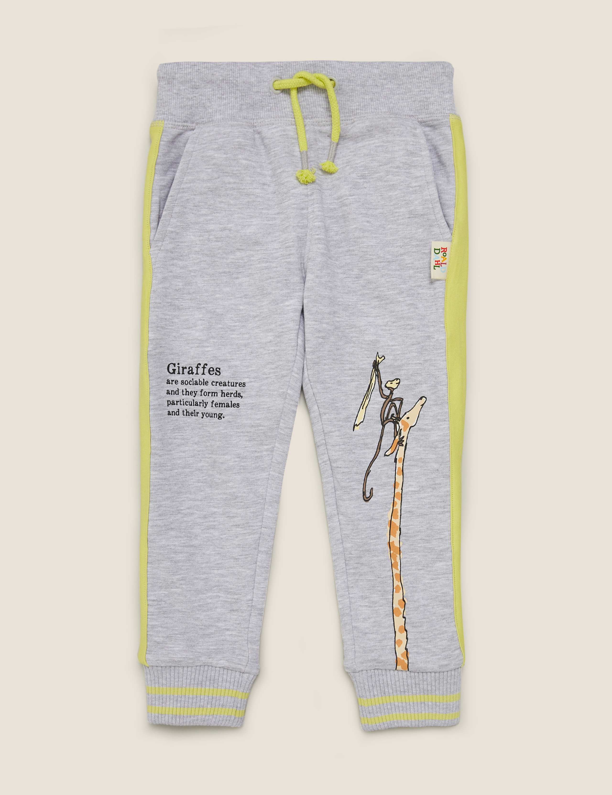 Roald Dahl™ & NHM™ Giraffe Cotton Joggers (2-7 Yrs) 2 of 7