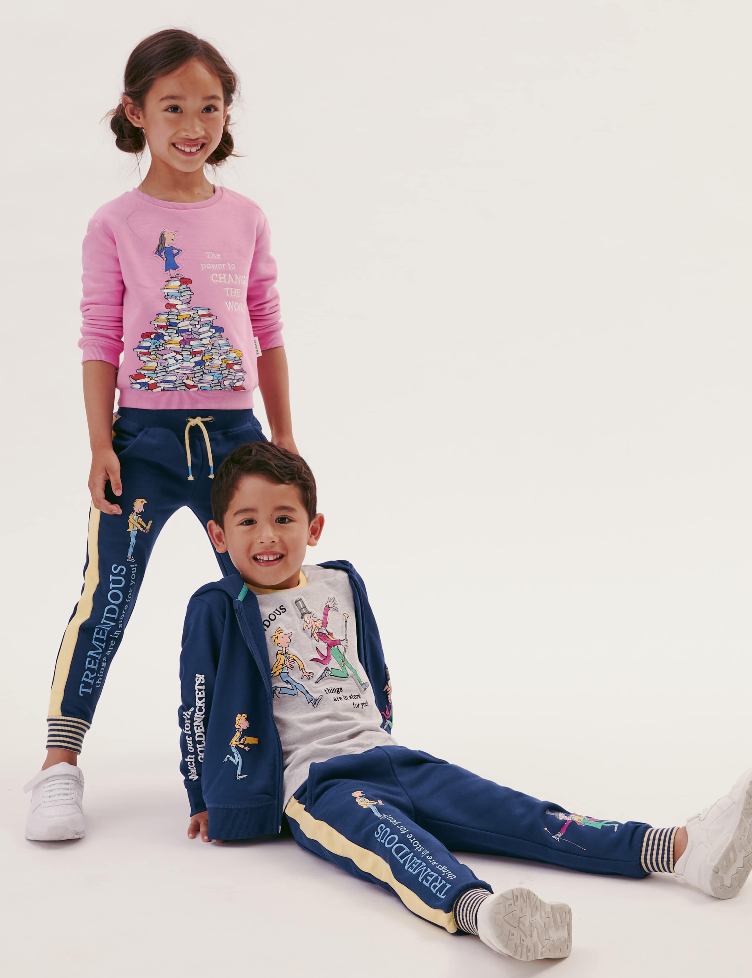 Roald Dahl™ Cotton Joggers (2-7 Yrs) 1 of 8