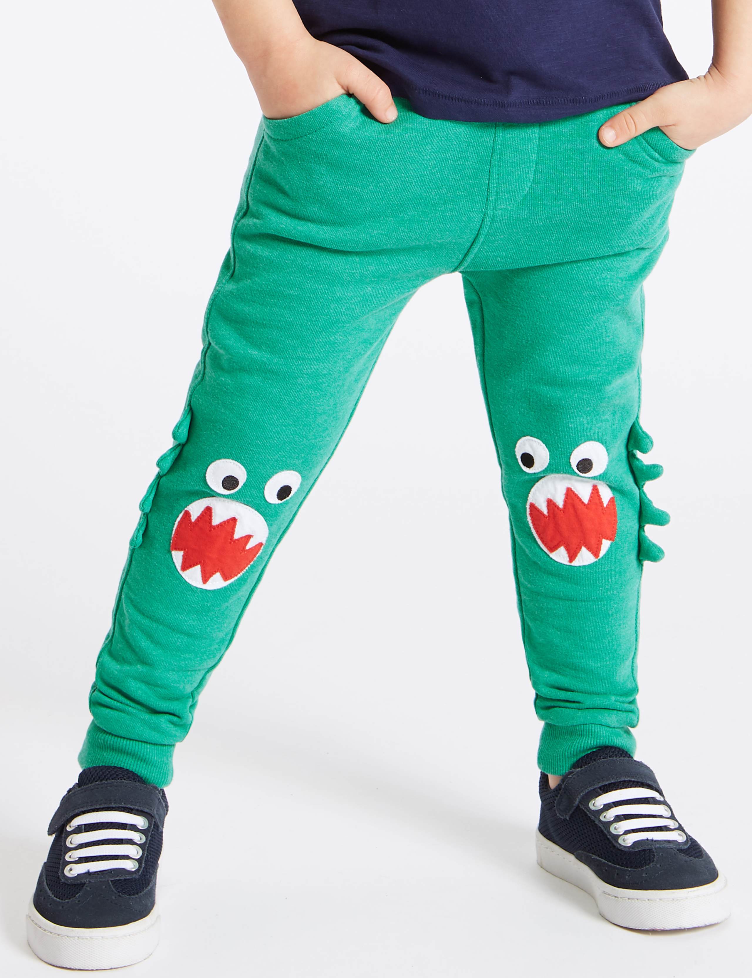 Cotton Rich Knee Dinosaur Joggers (3 Months - 7 Years) 3 of 4