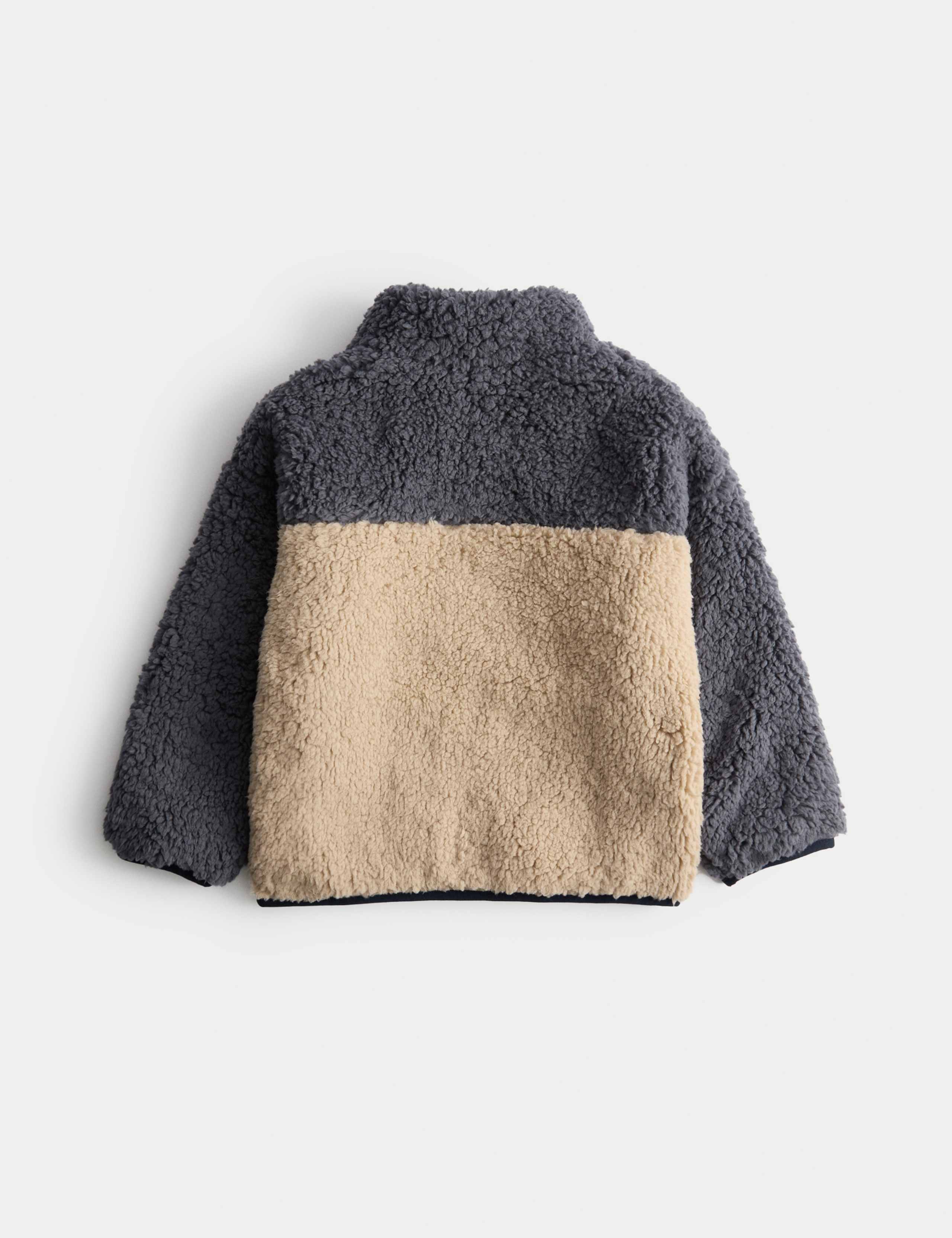 Colourblock Borg Zip Through Jacket (2-8 Yrs) 2 of 4