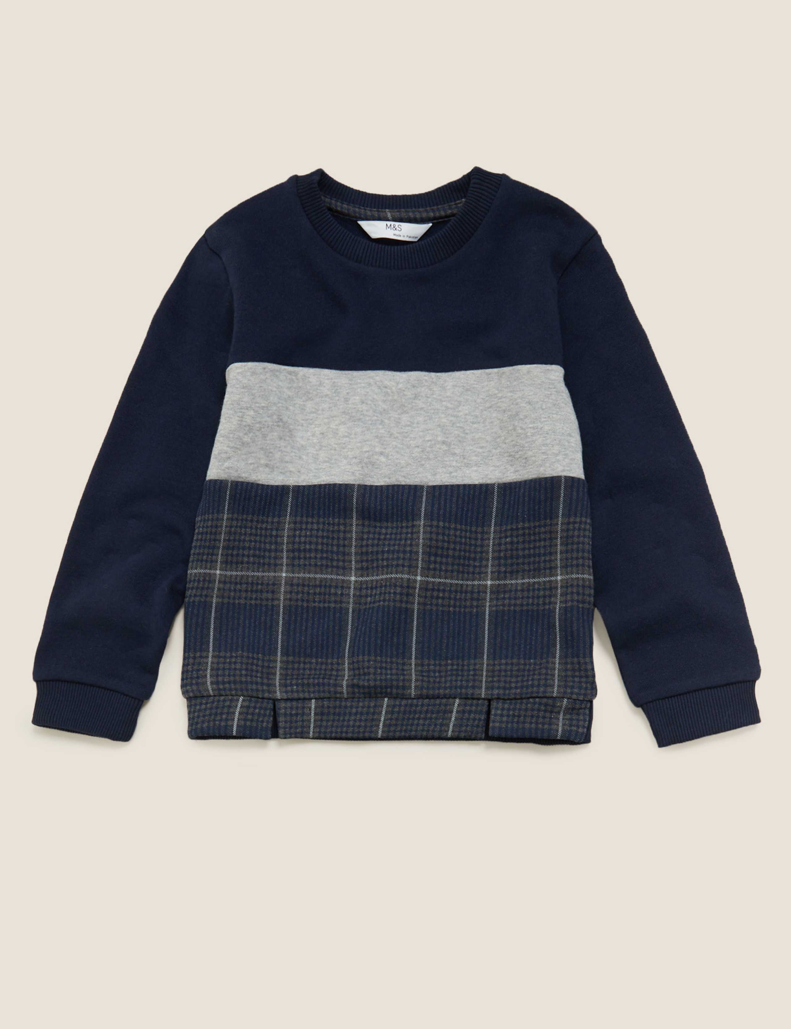 Cotton Checked Sweatshirt (2-7 Yrs) 2 of 4