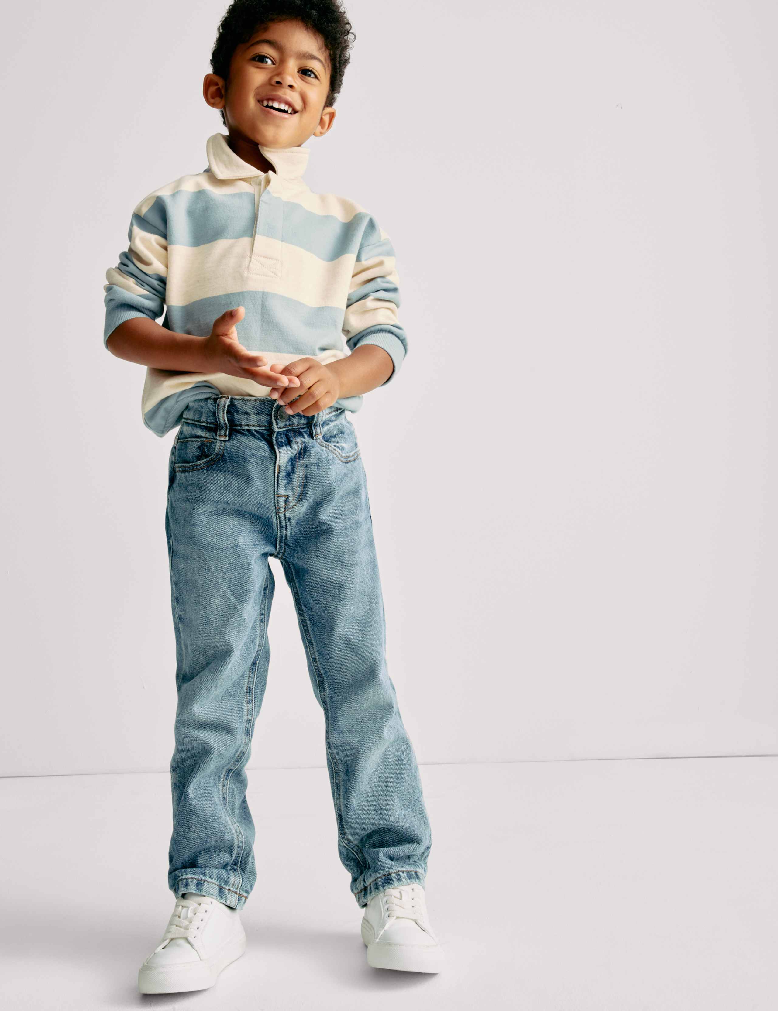 Pure Cotton Collared Rugby Sweatshirt (2-8 Yrs) 6 of 8