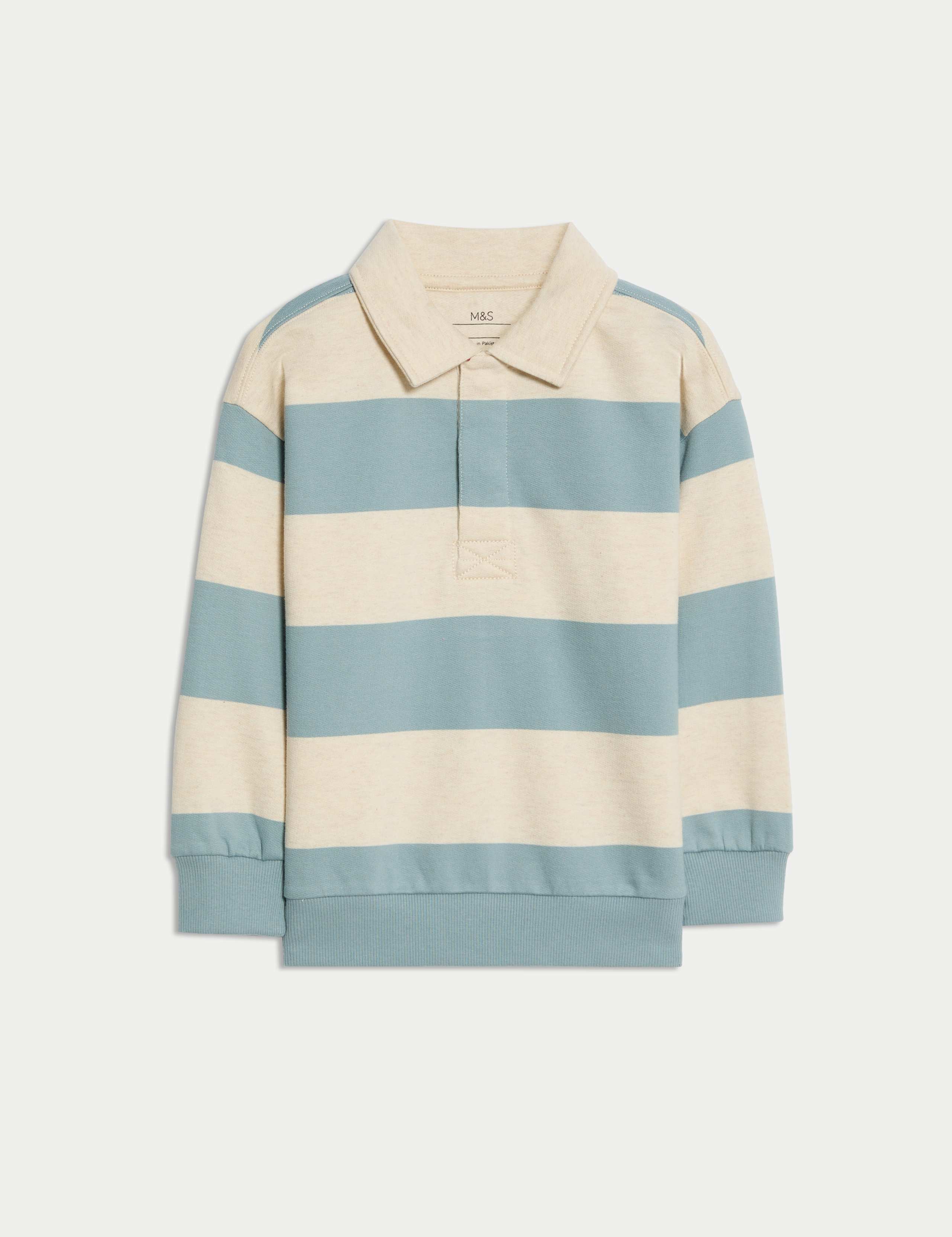 Pure Cotton Collared Rugby Sweatshirt (2-8 Yrs) 2 of 8