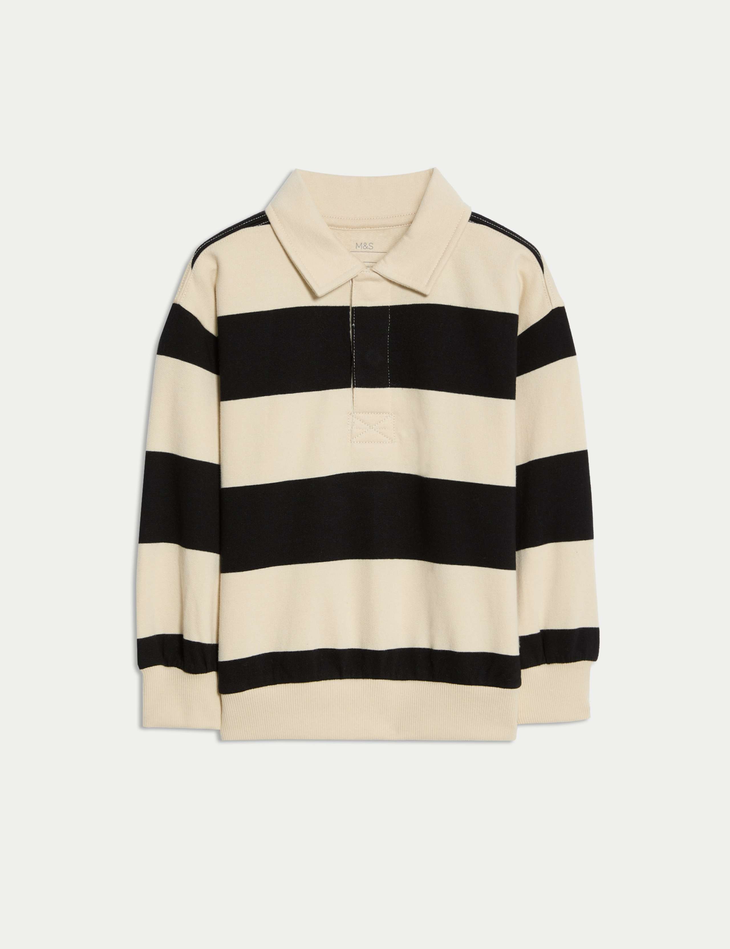 Pure Cotton Striped Rugby Shirt (2-8 Yrs) 2 of 7
