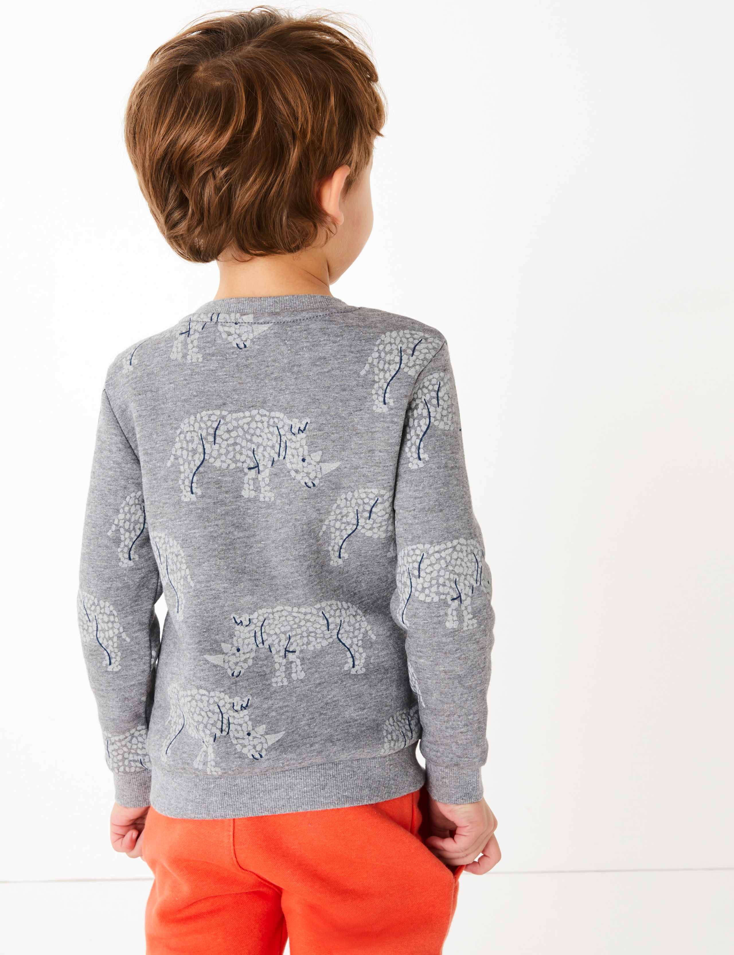Rhino Print Sweatshirt (2-7 Yrs) 4 of 4