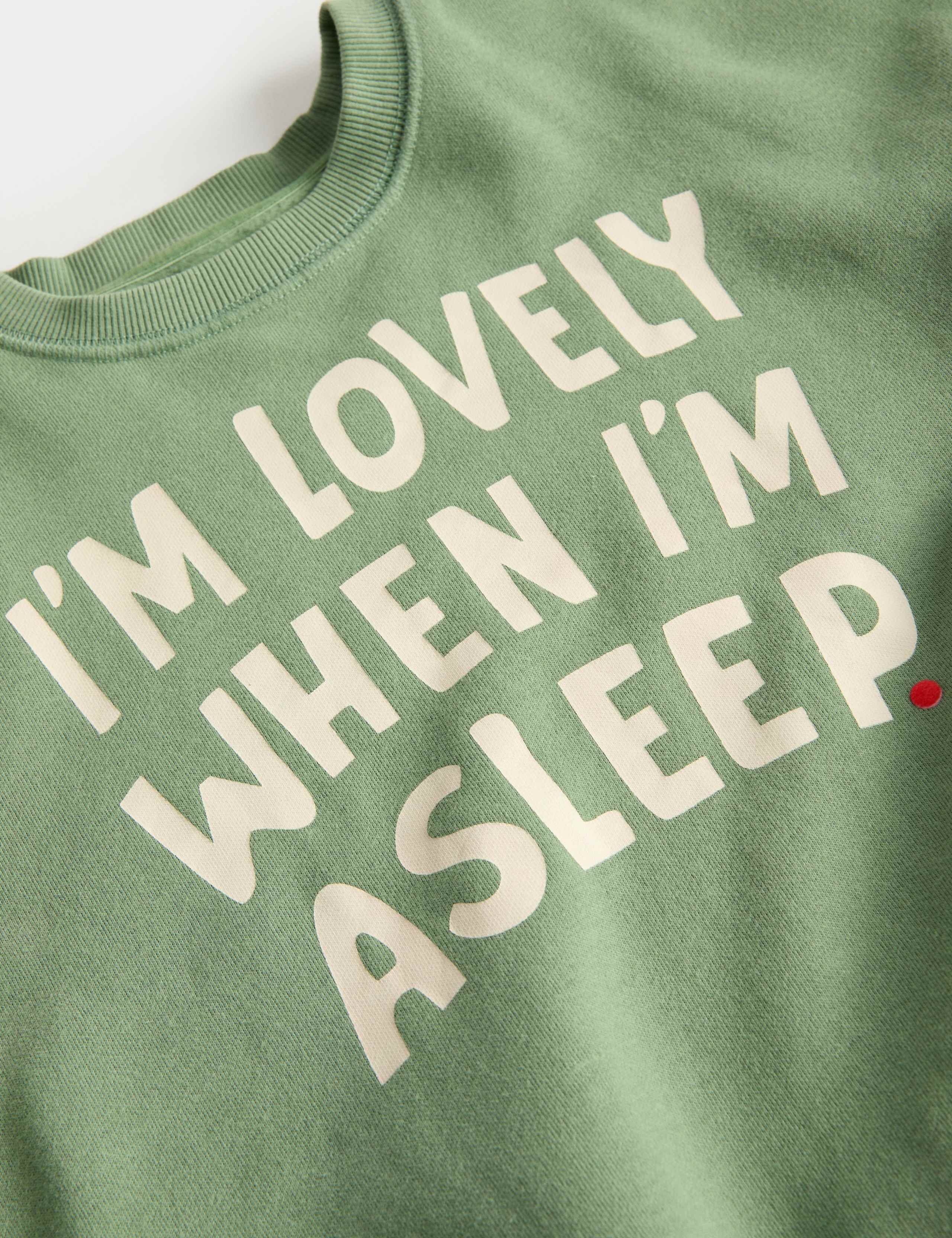 Cotton Rich Slogan Sweatshirt (1-10 Yrs) 2 of 3