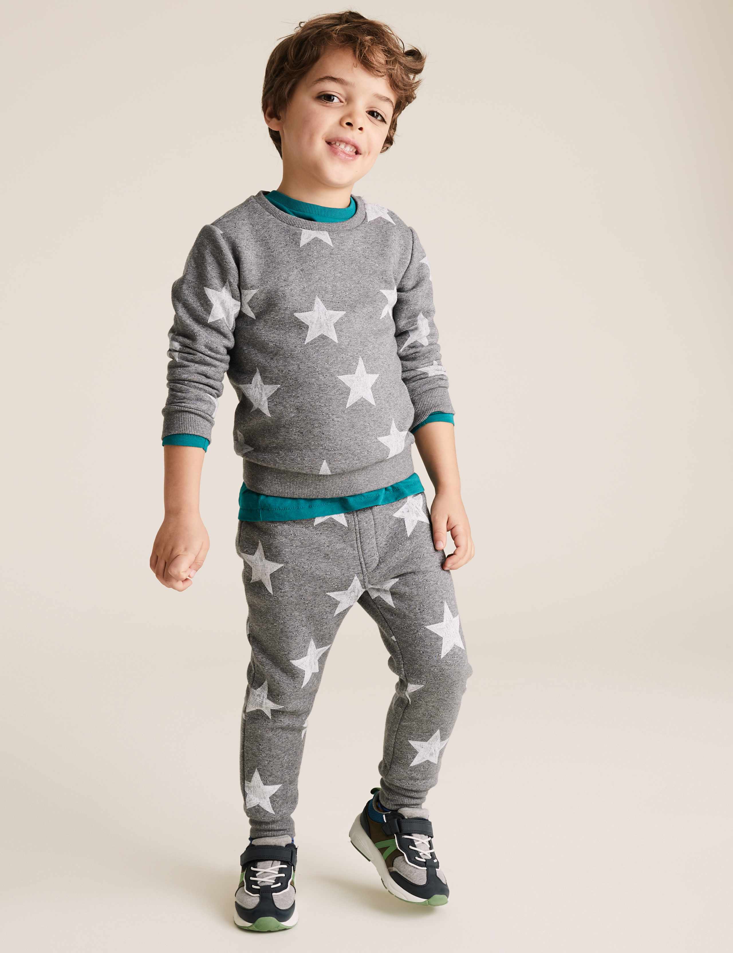 Organic Cotton Star Joggers (2-7 Yrs) 1 of 5