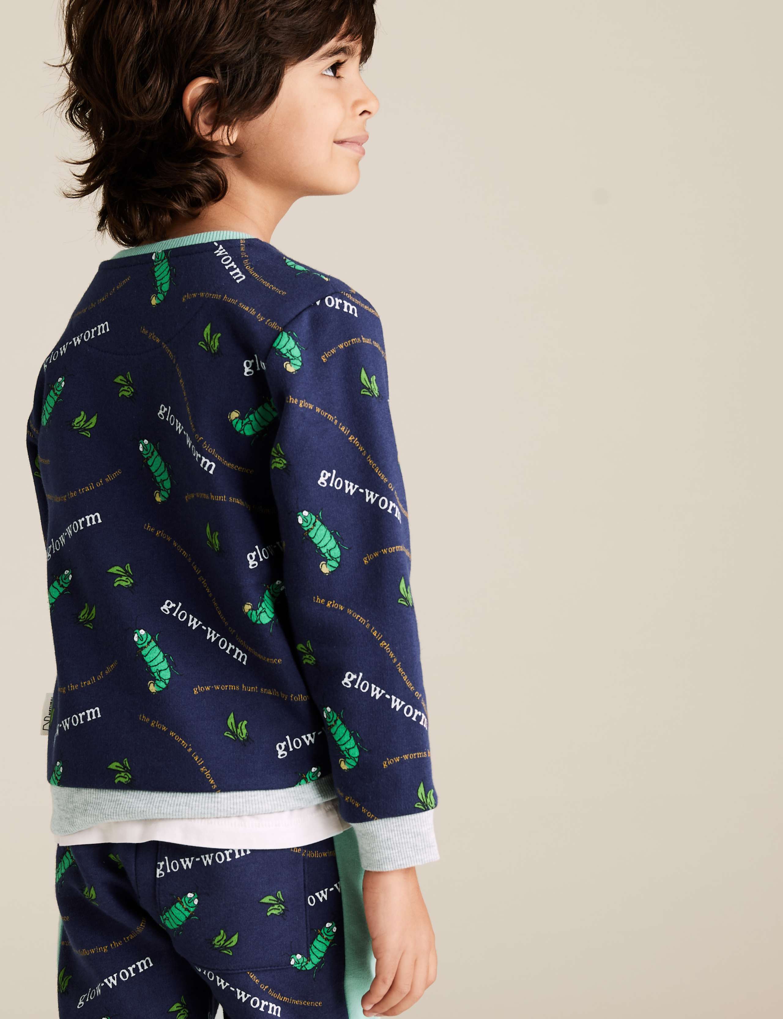 Roald Dahl™ & NHM™ Glow Worm Sweatshirt (2-7 Yrs) 6 of 6