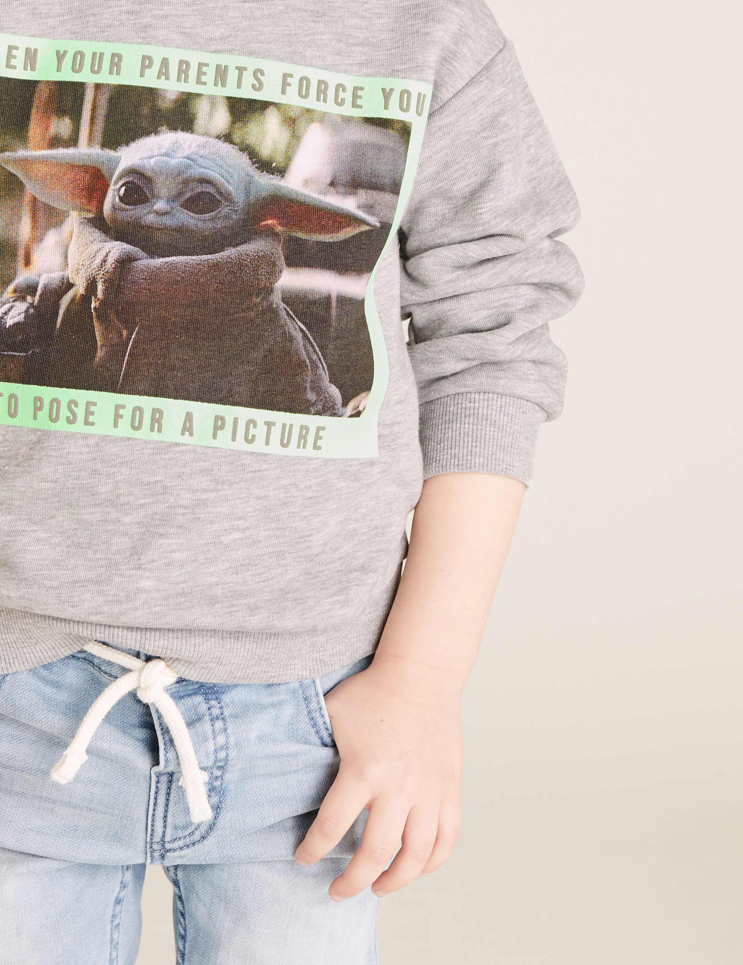 Cotton Rich Star Wars™ Baby Yoda Sweatshirt (2-7 Yrs) 3 of 5