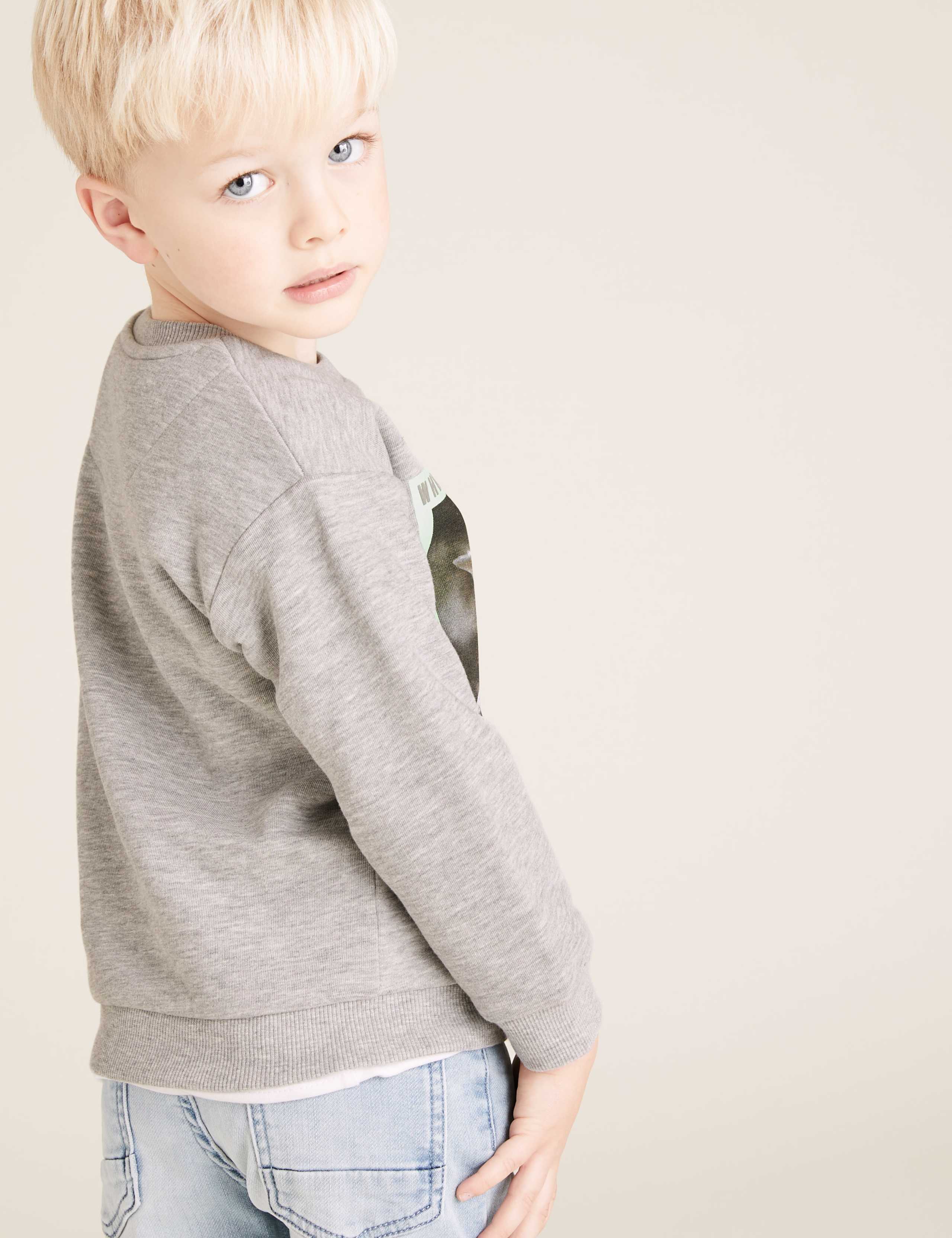 Cotton Rich Star Wars™ Baby Yoda Sweatshirt (2-7 Yrs) 4 of 5