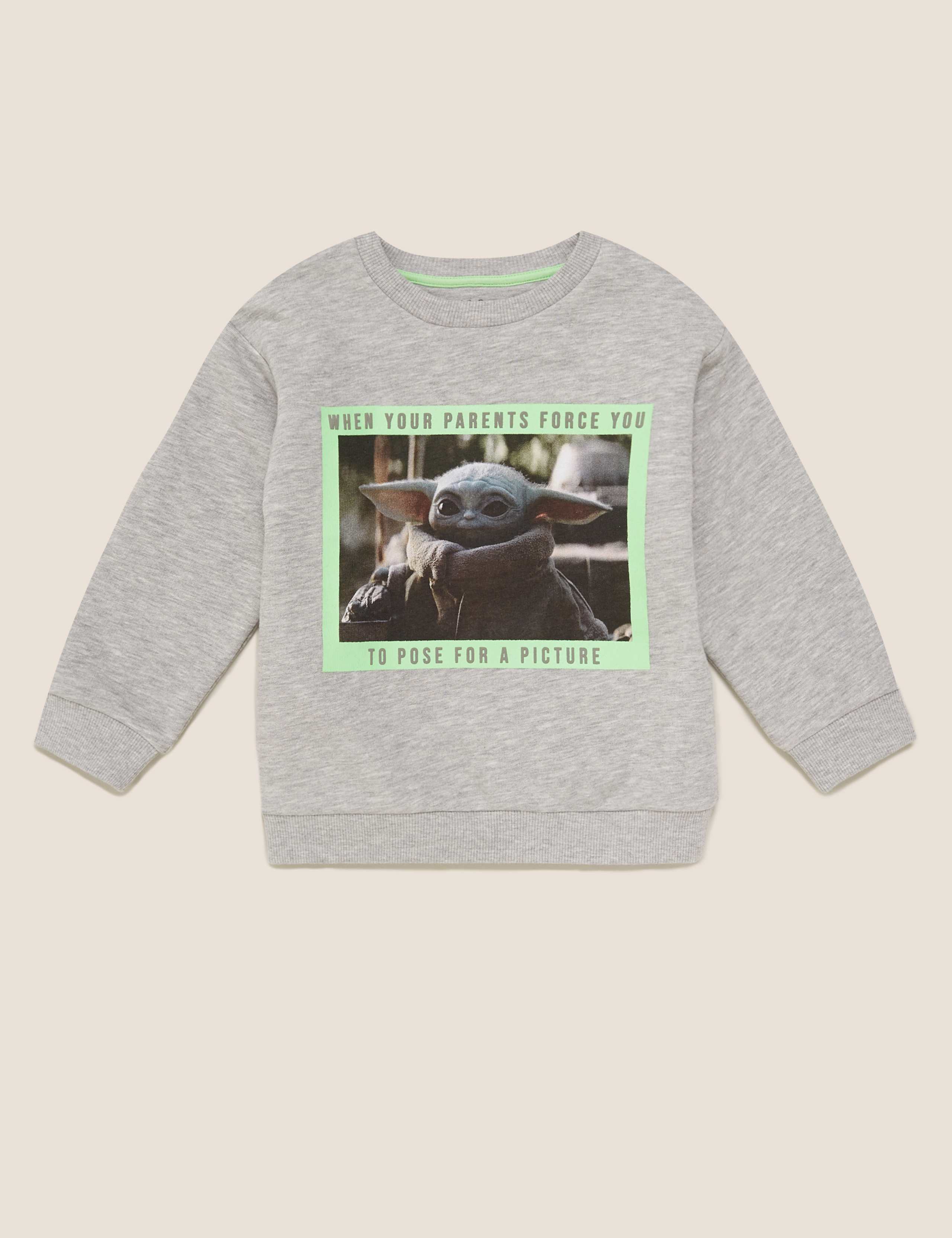 Cotton Rich Star Wars™ Baby Yoda Sweatshirt (2-7 Yrs) 2 of 5
