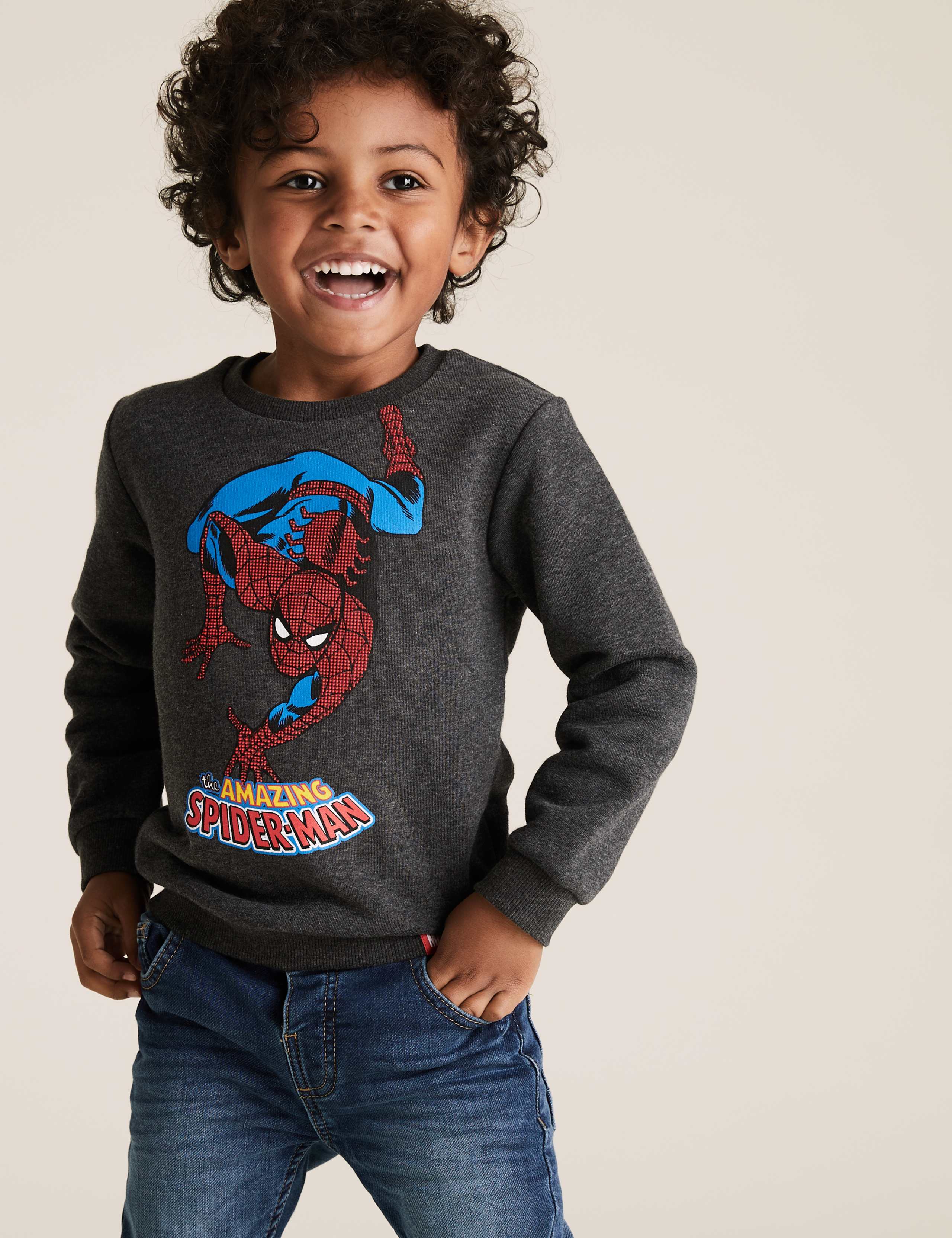 Cotton Marvel Spider-Man™ Sweatshirt (2-7 Yrs) 1 of 5