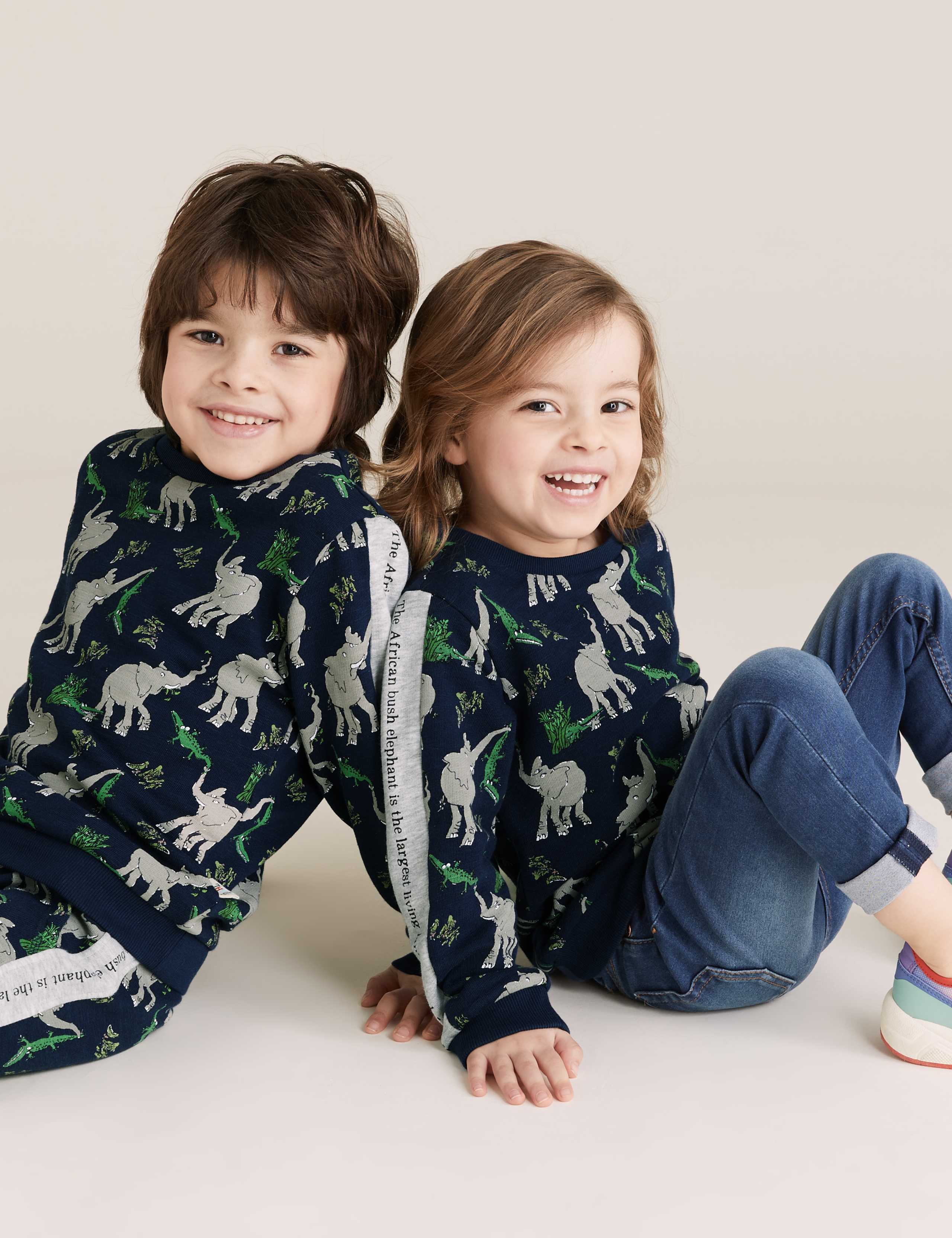 Roald Dahl™ & NHM™ Elephant Sweatshirt (2-7 Yrs) 1 of 6