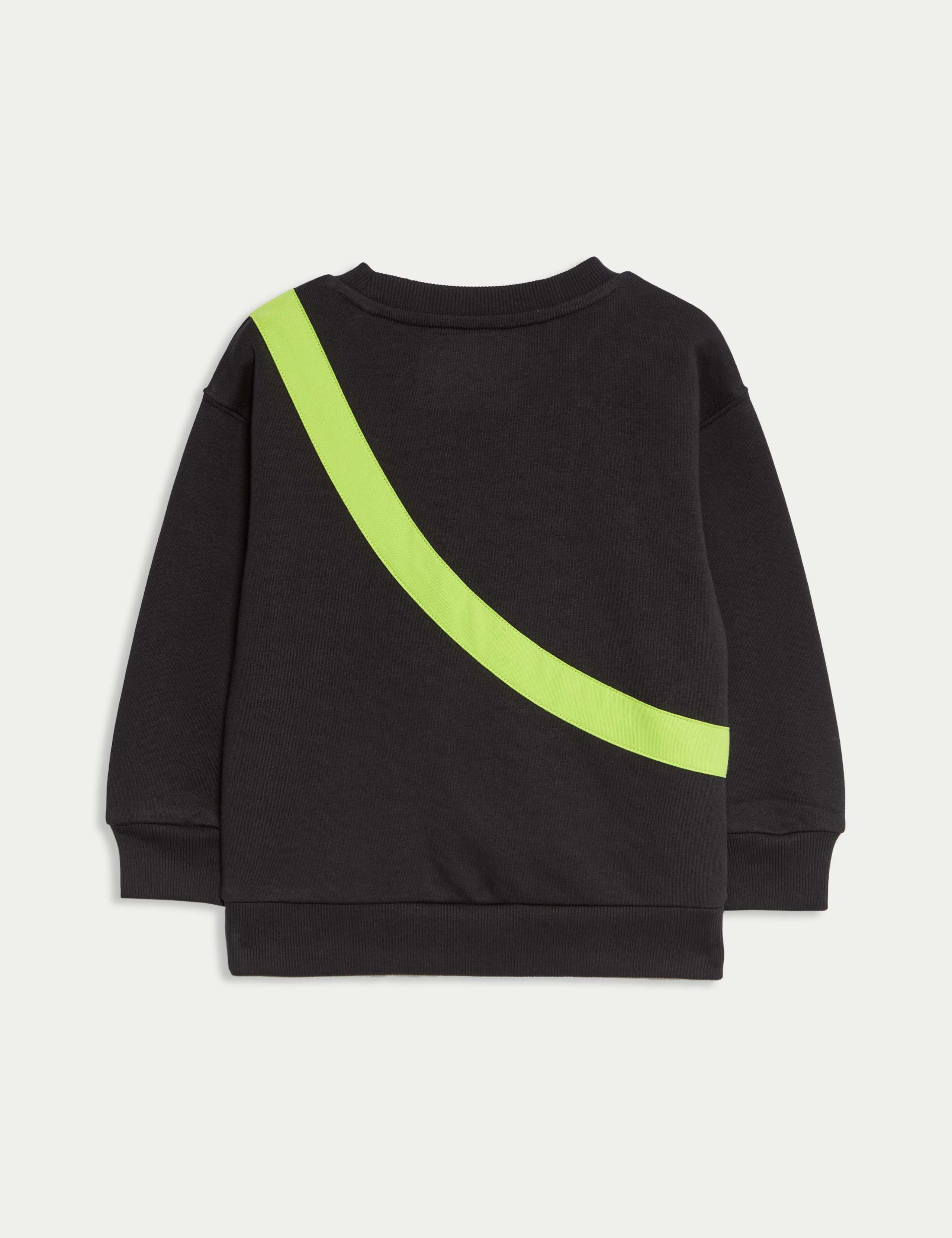 Cotton Rich Monster Sweatshirt(2-8 Yrs) 2 of 3