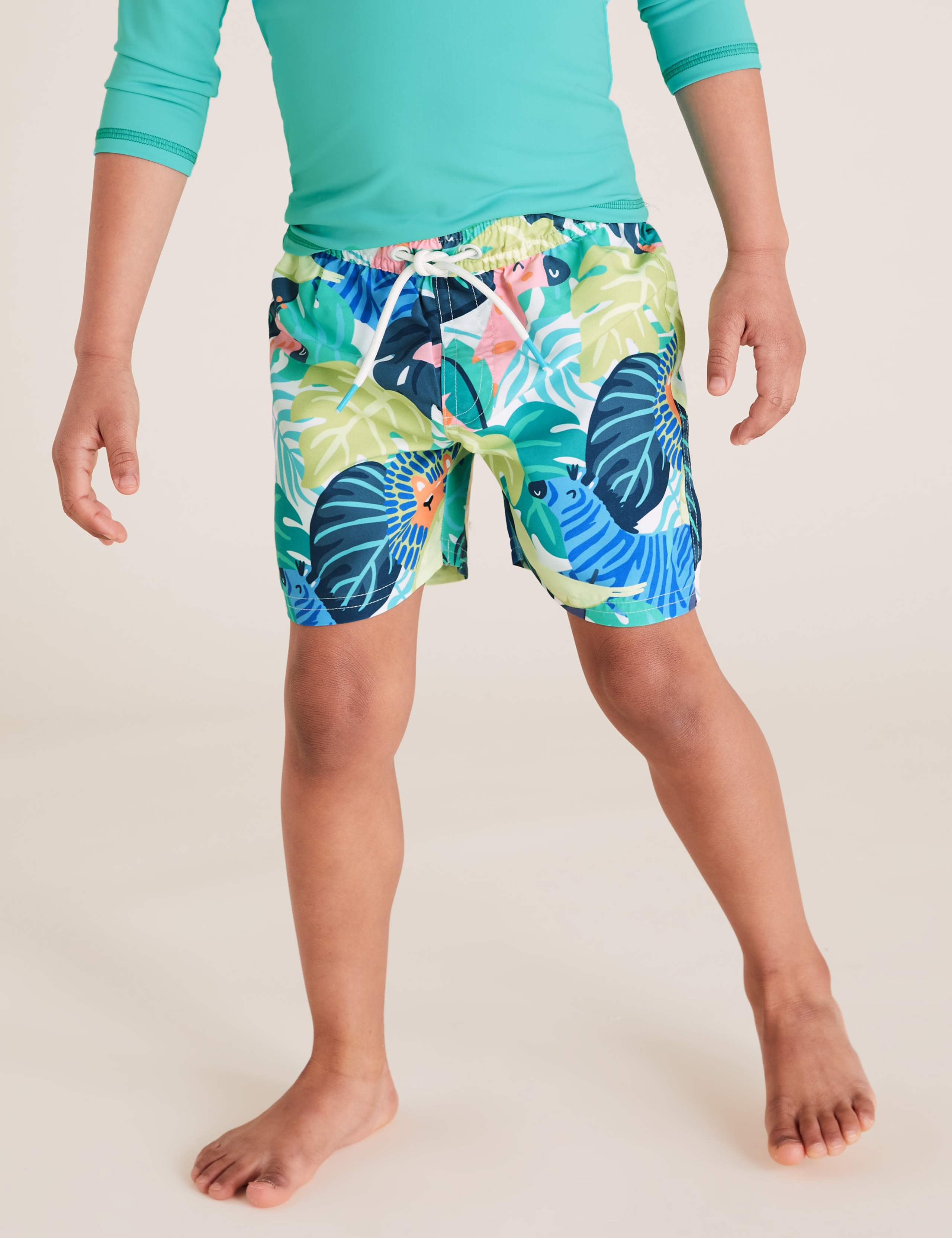 2pc Printed Swim Shorts Set (2-7 Yrs) 4 of 4