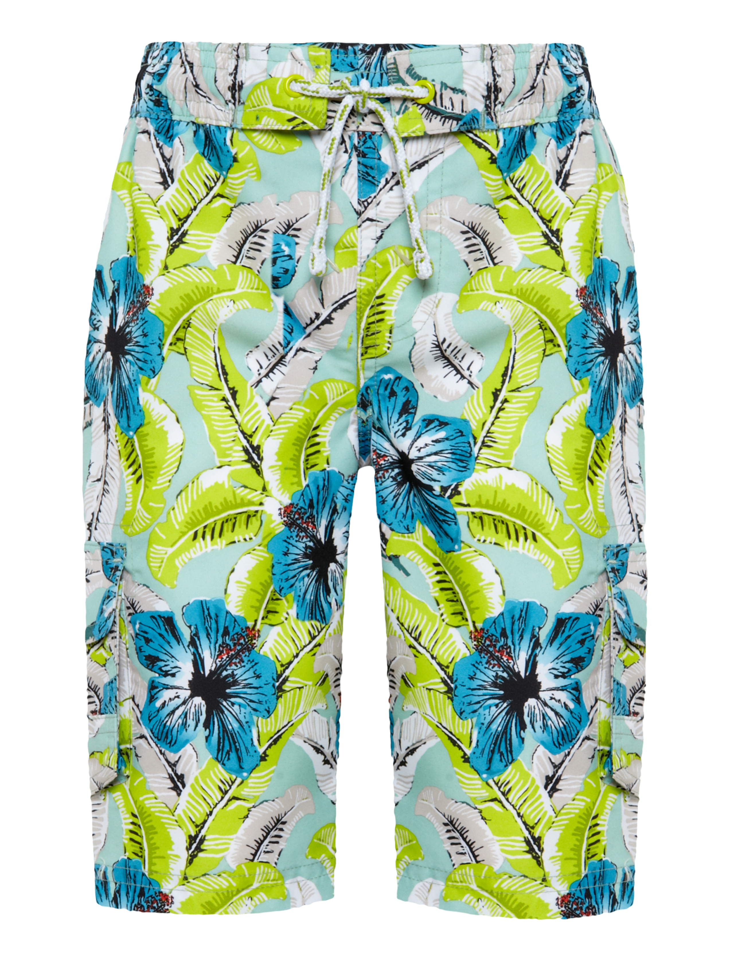 Retro Style Hibiscus Print Swim Shorts (1-7 Years) 2 of 2