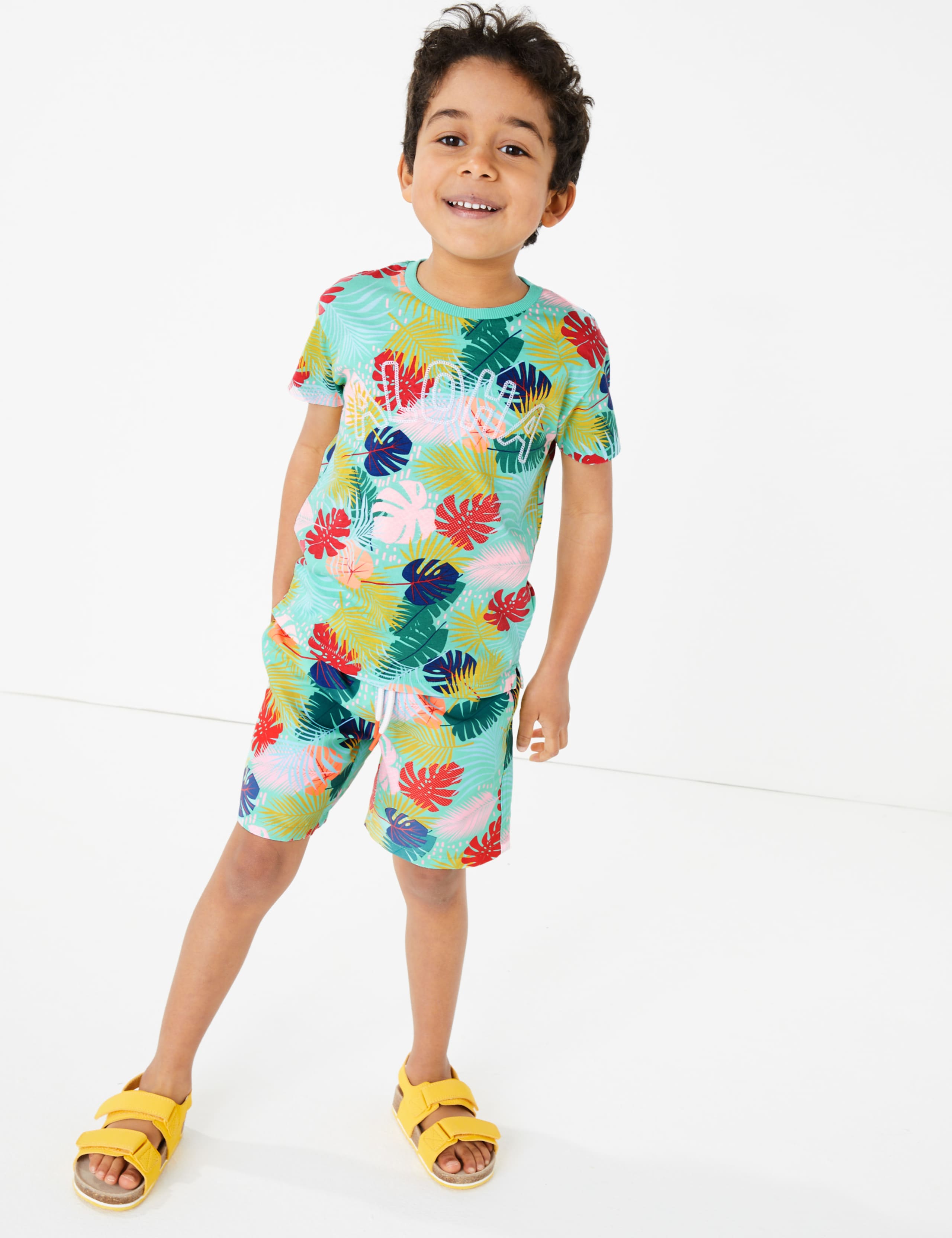 Leaf Print Swim Shorts (2-7 Yrs) 1 of 5