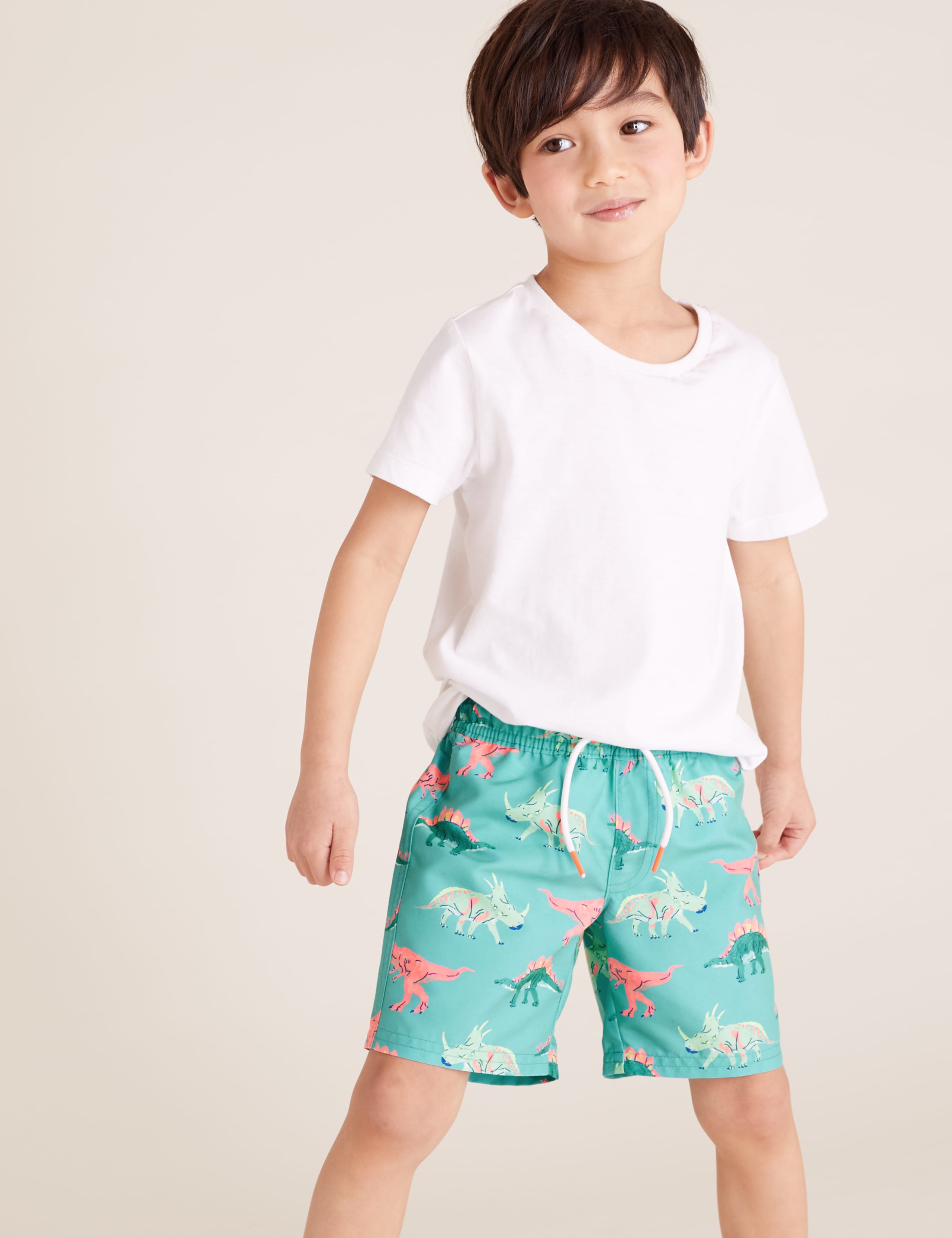 Dinosaur All Over Print Swim Shorts (2-7 Yrs) 1 of 4