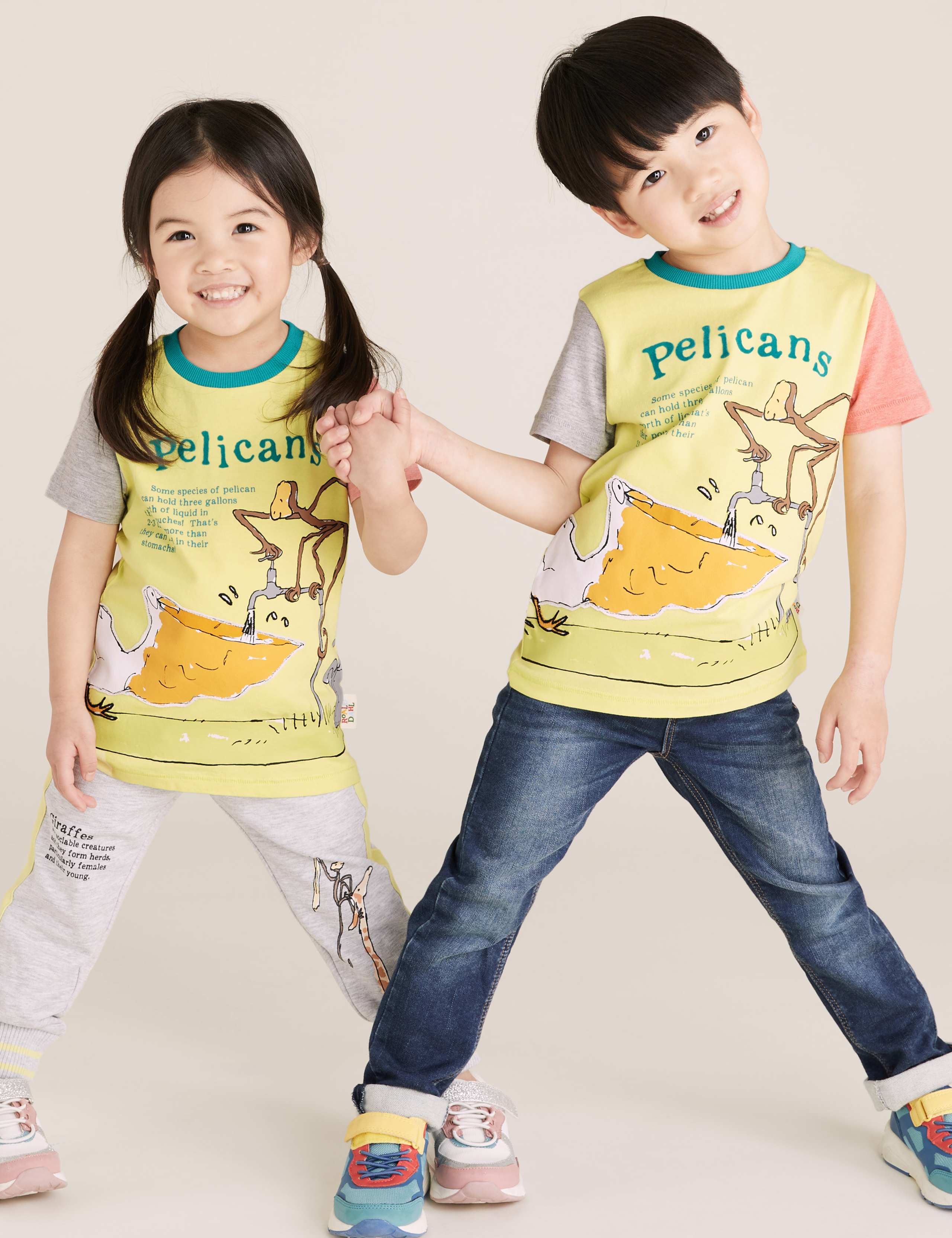 Roald Dahl™ & NHM™ Pelican T-Shirt (2-7 Yrs) 1 of 5