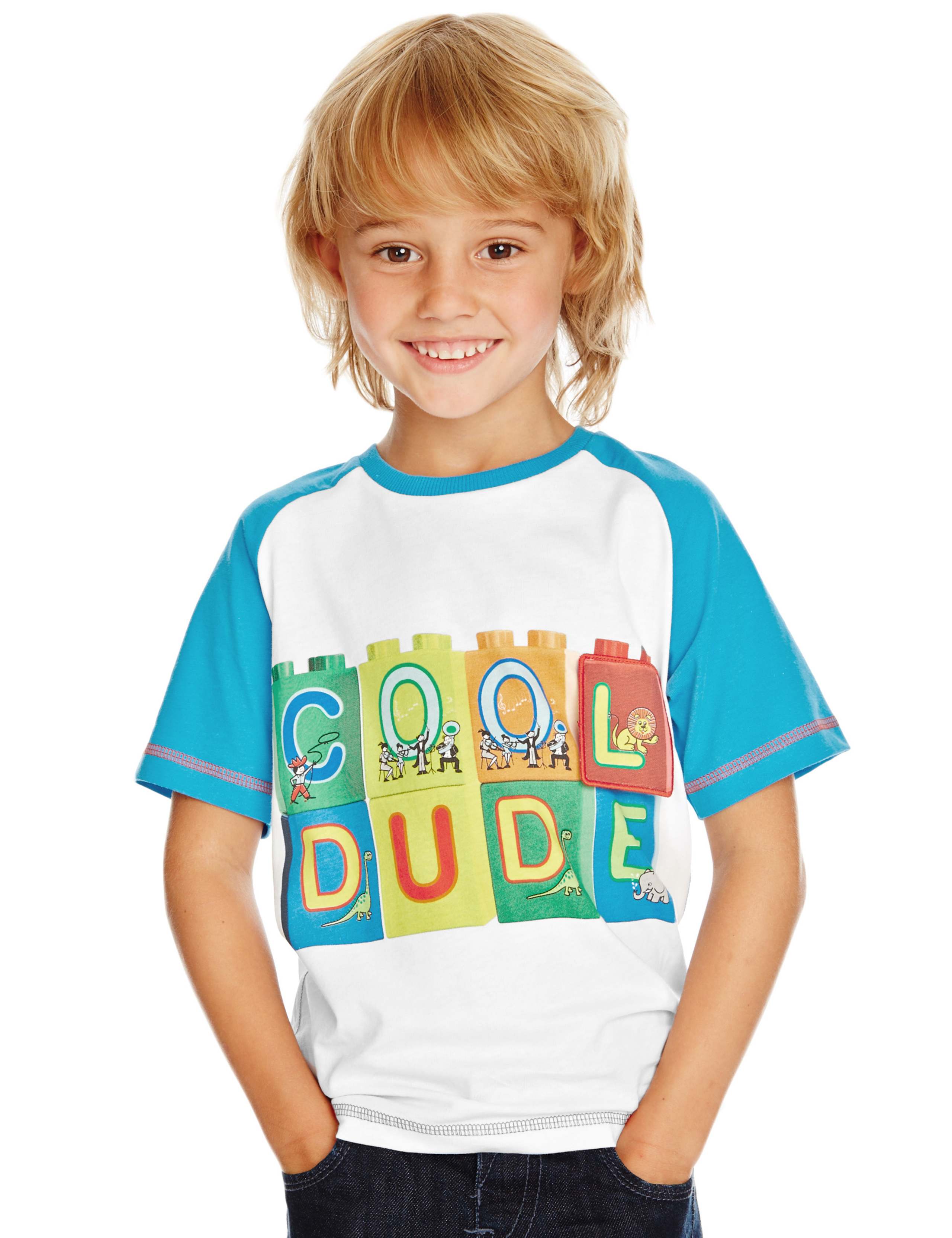Pure Cotton Duplo Cool Dude Slogan T-Shirt (1-6 Years) 1 of 3