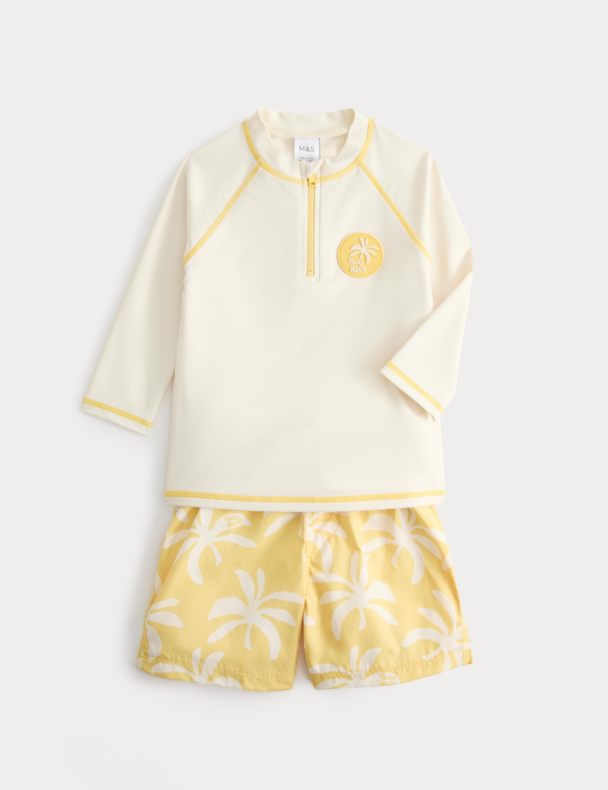 2 Piece Tropical Print Swim Set (2-8 Yrs) 1 of 2