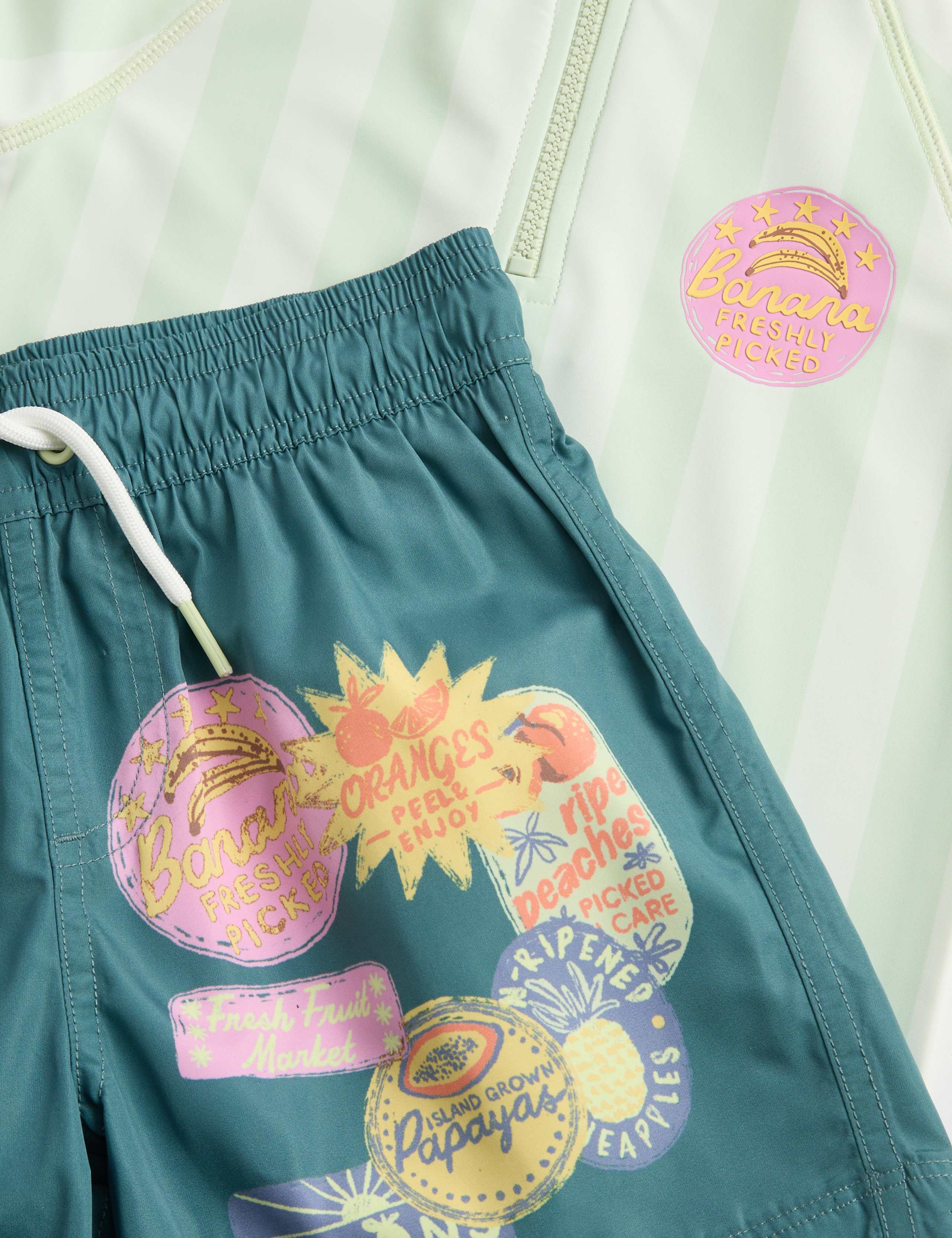 2 Piece Fruit Graphic Swim Outfit (2-8 Years) 2 of 2