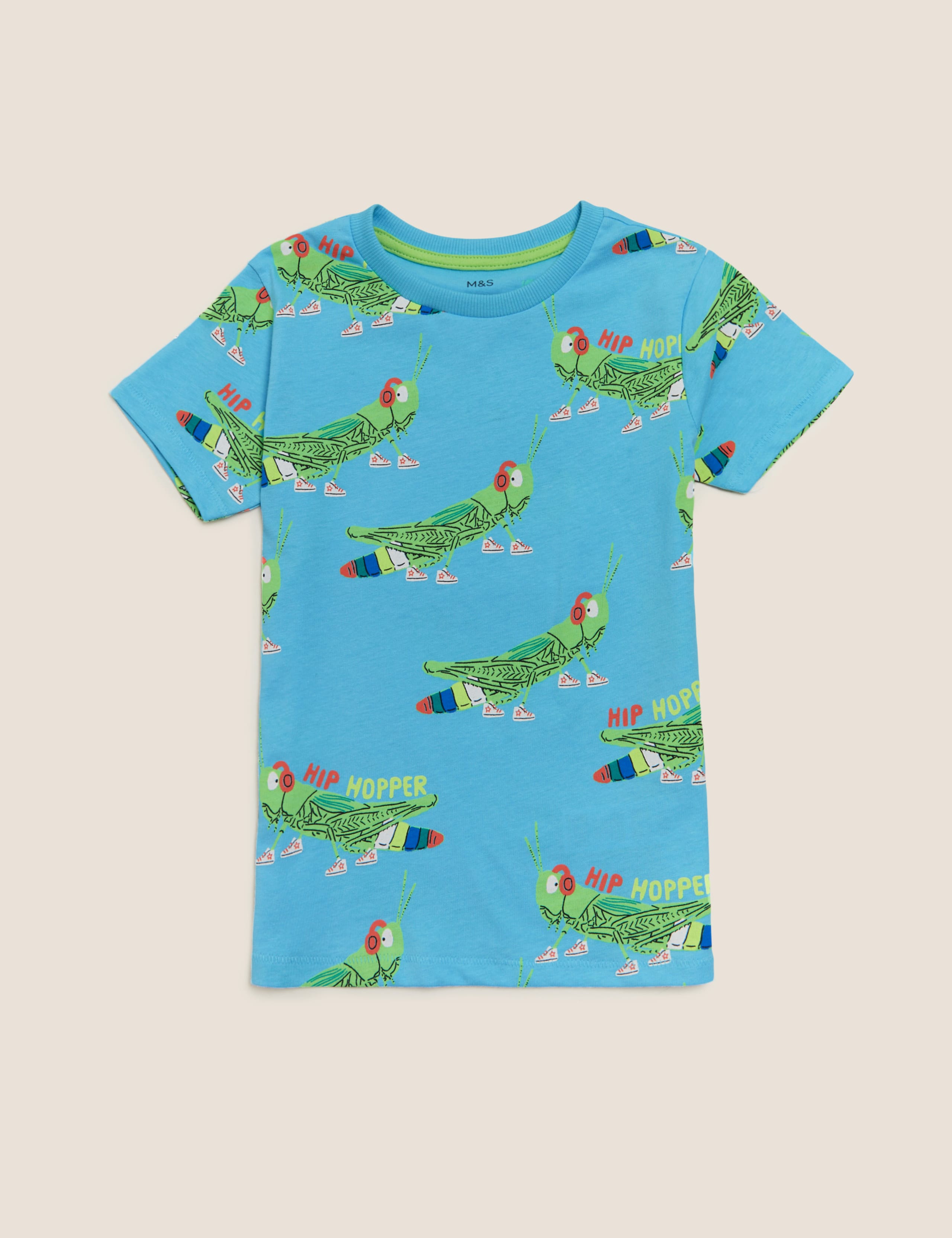 Organic Cotton Grasshopper Print T-Shirt (2-7 Yrs) 2 of 4