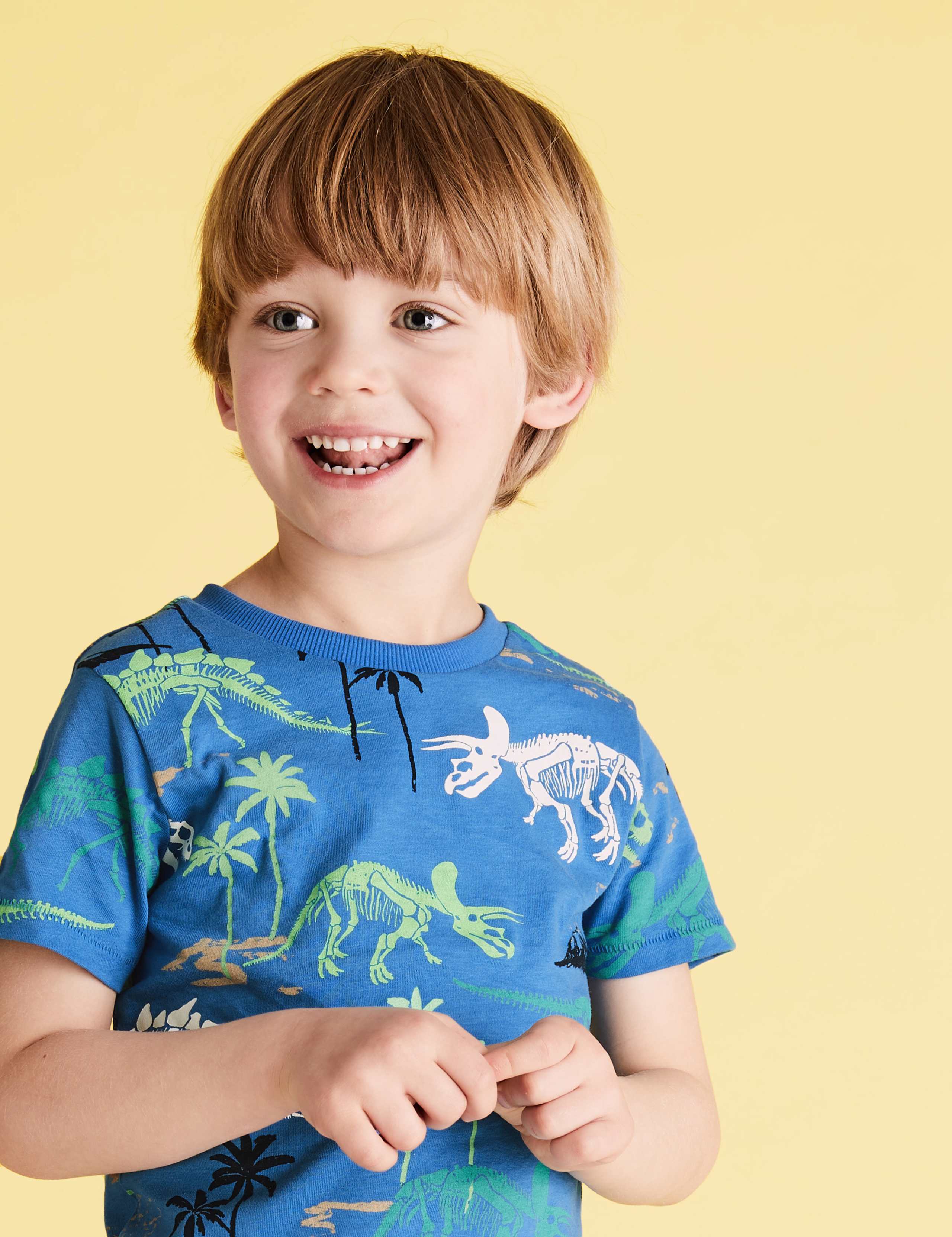 Organic Cotton Dinosaur T-Shirt (2-7 Yrs) 1 of 4