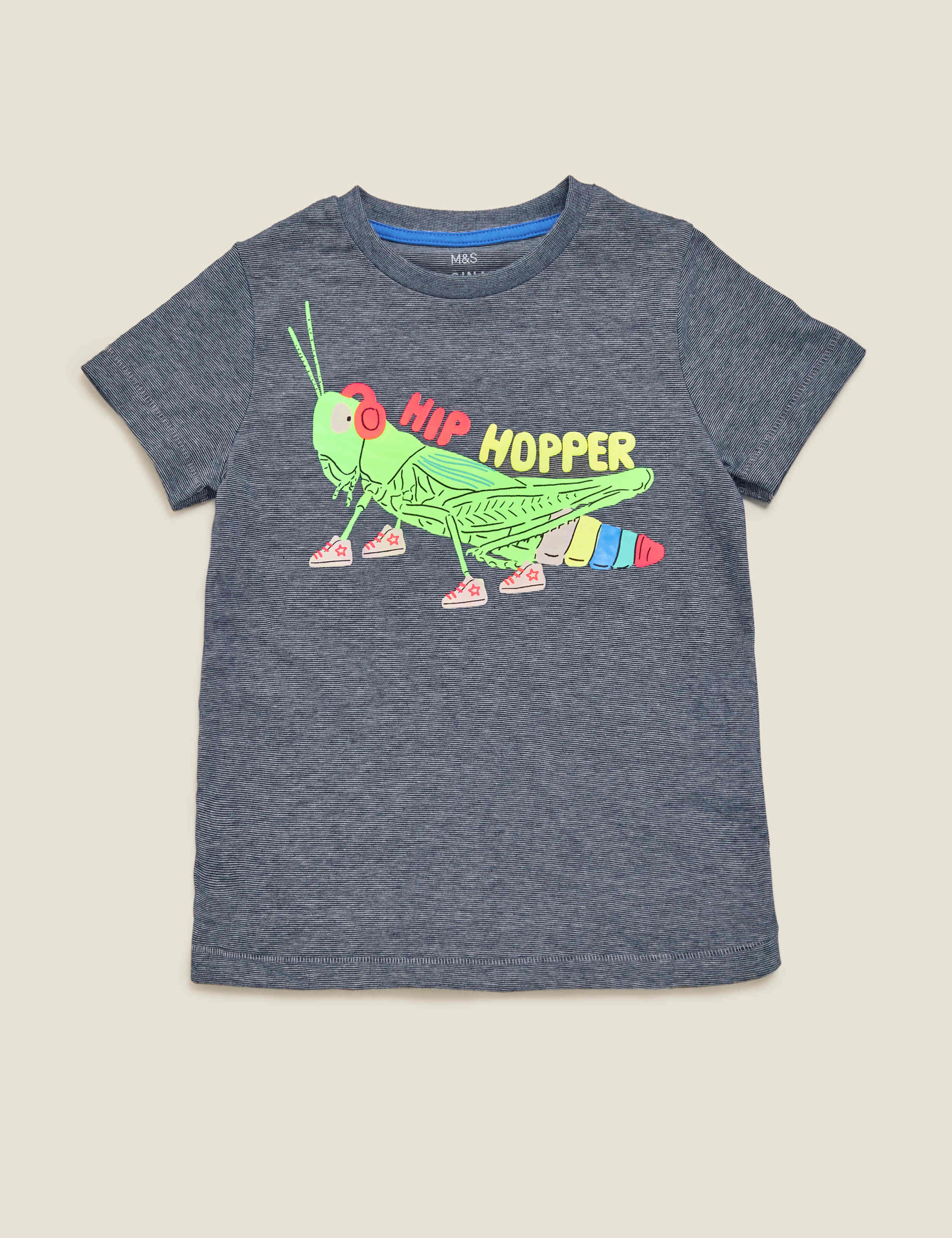 Organic Cotton Grasshopper Striped T-Shirt (2-7 Yrs) 2 of 5