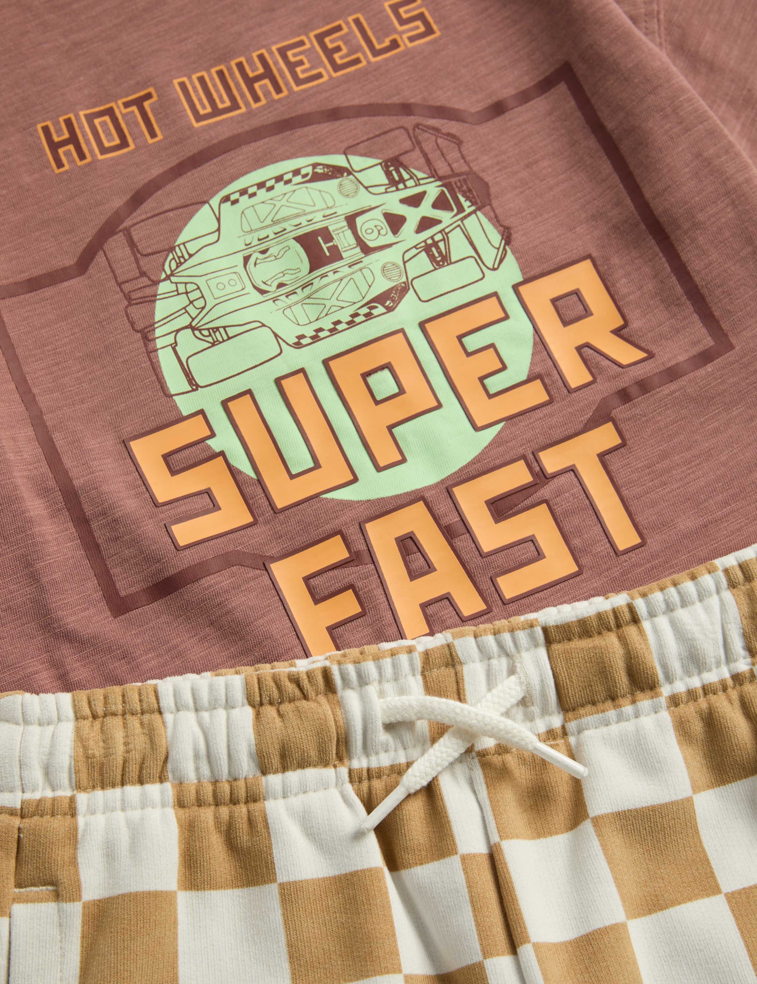 Pure Cotton Hotwheels™ Top & Bottom Outfit (2-8 Yrs) 2 of 2