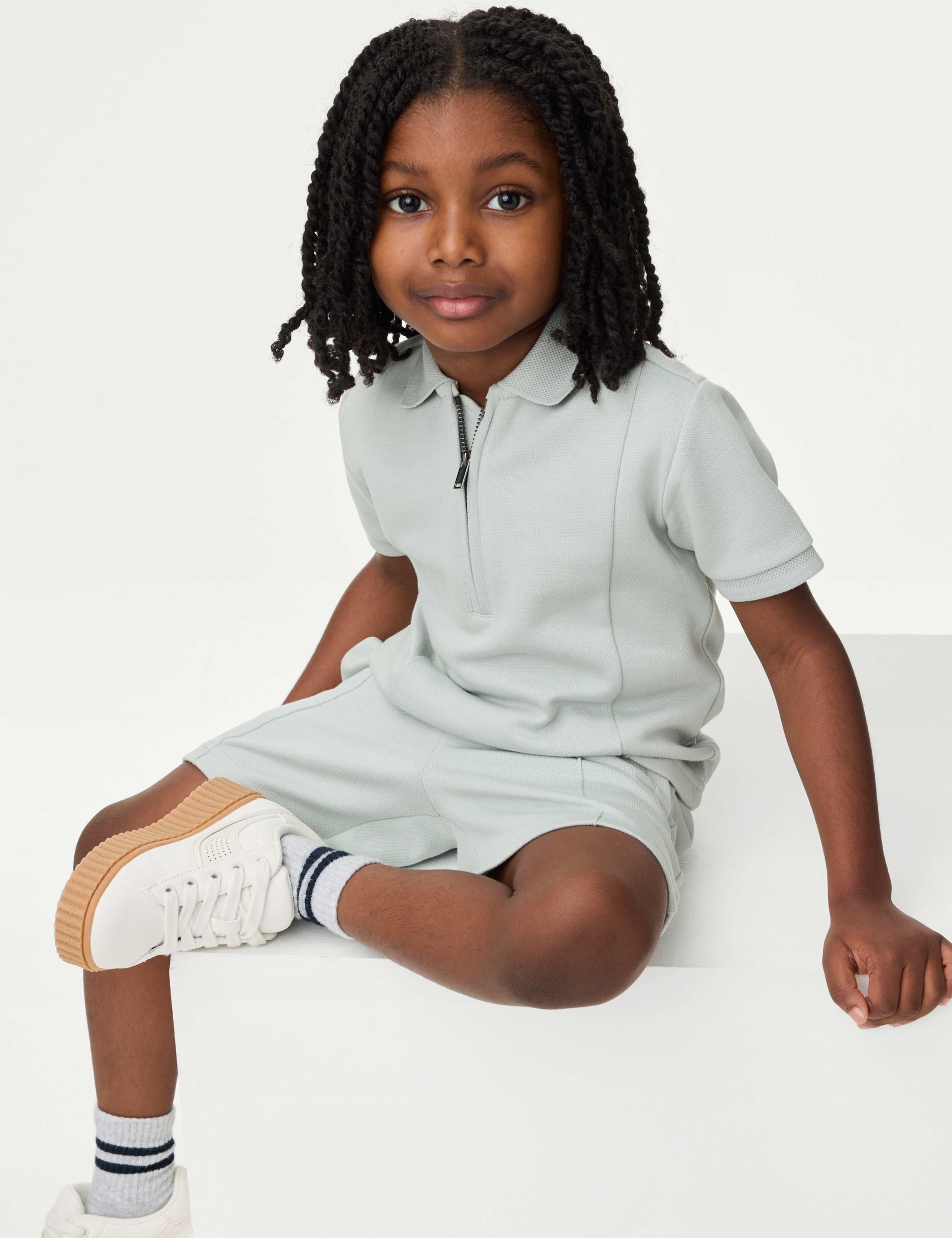 Cotton Blend Pique Top & Bottom Outfit (2-16 Yrs) 1 of 5