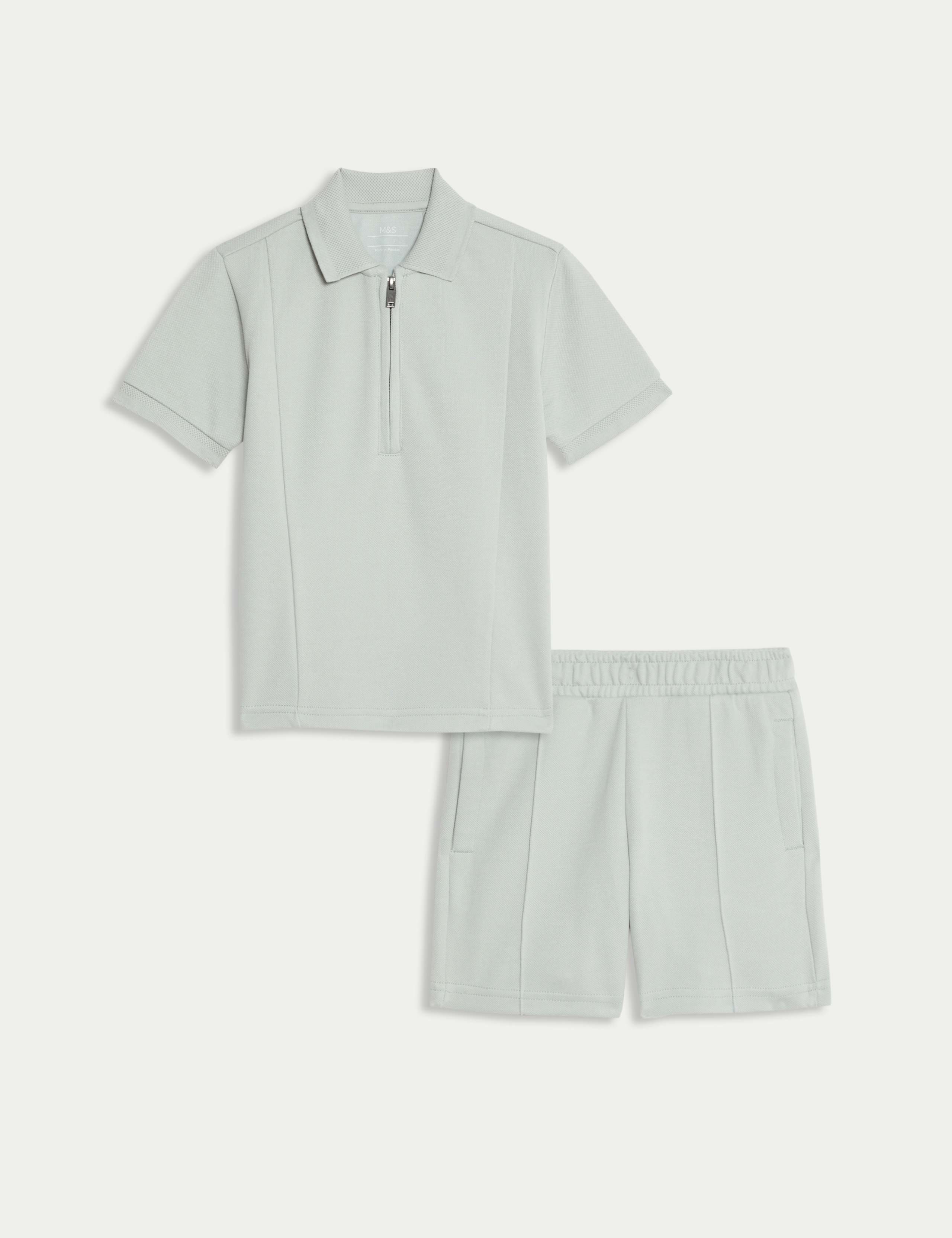 Cotton Blend Pique Top & Bottom Outfit (2-16 Yrs) 2 of 5
