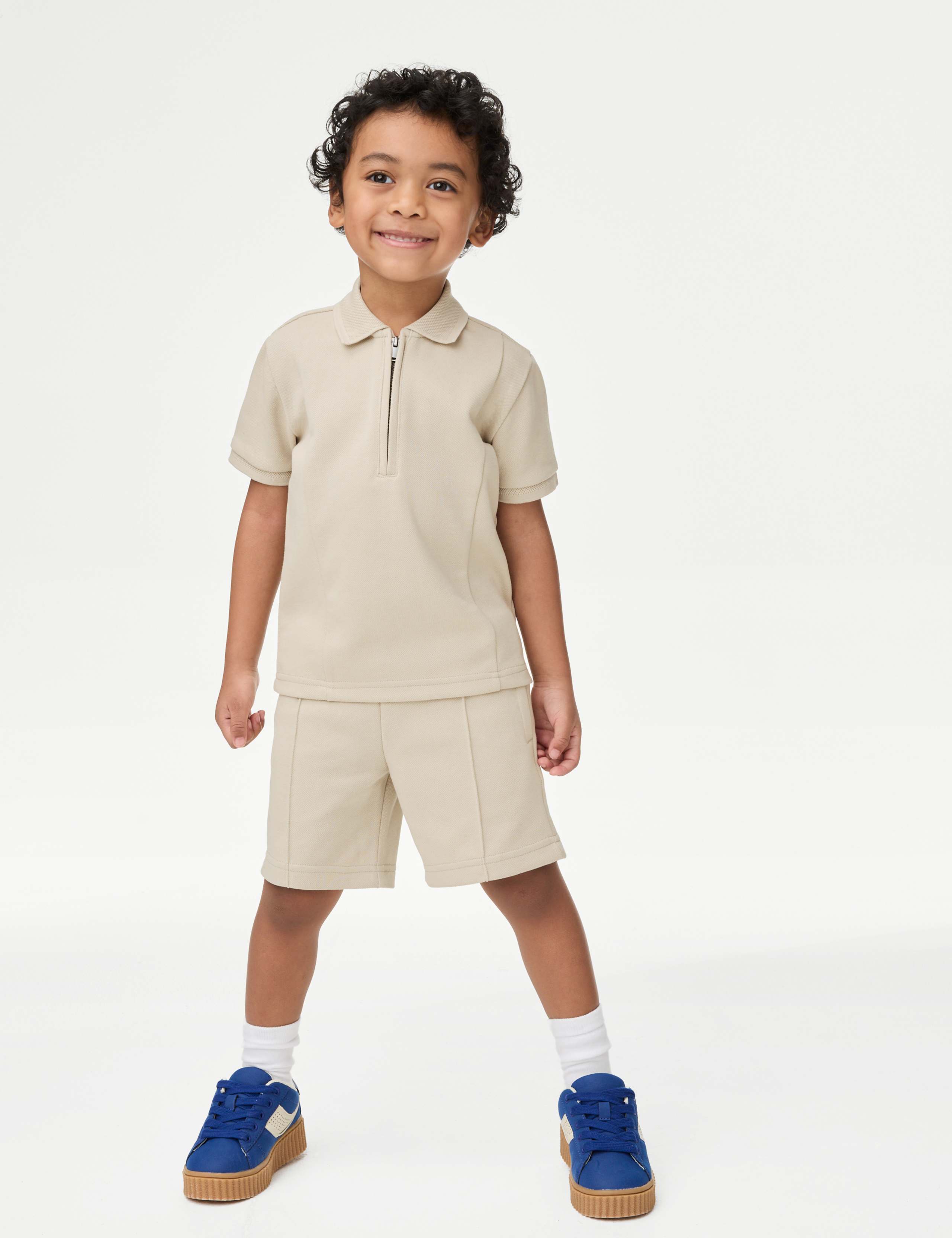 Cotton Blend Pique Top & Bottom Outfit (2-16 Yrs) 1 of 5